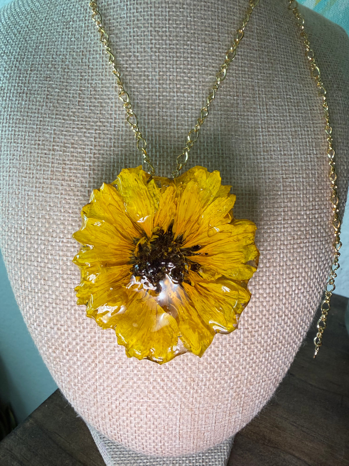 Golden Sunflower Necklace