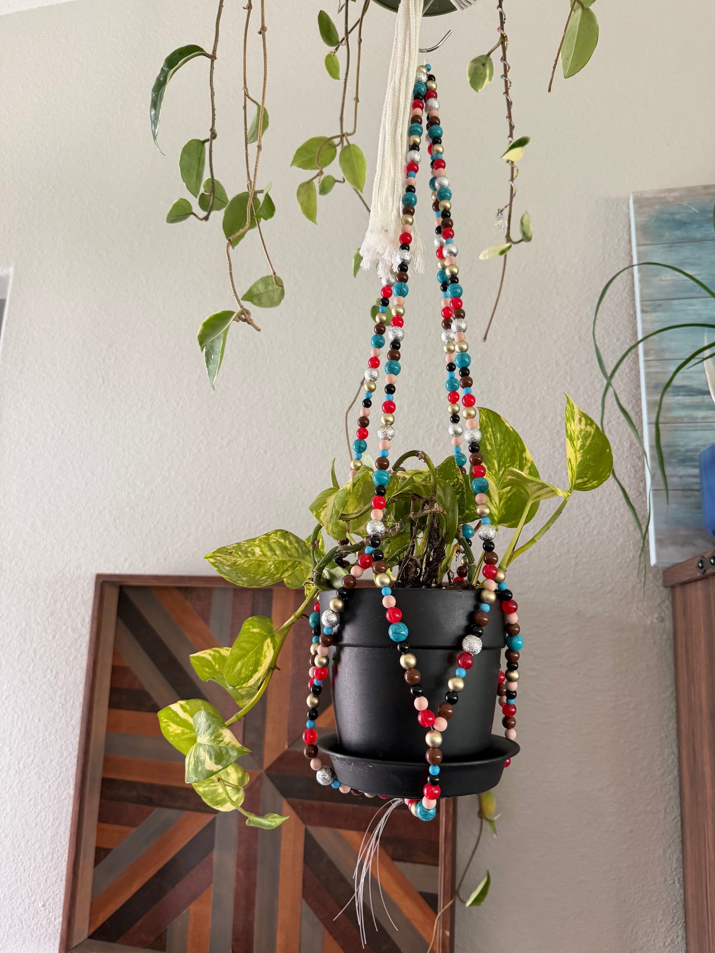 Boho Beaded Plant Hanger