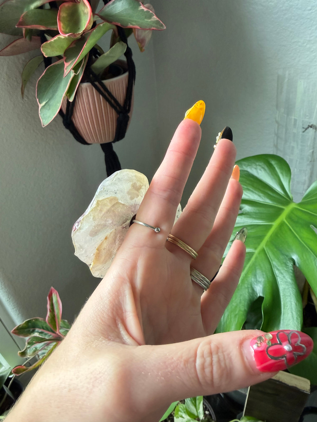 Blush Hibiscus Statement Ring
