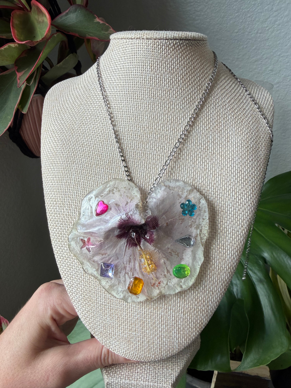 Blush Hibiscus Bloom Necklace