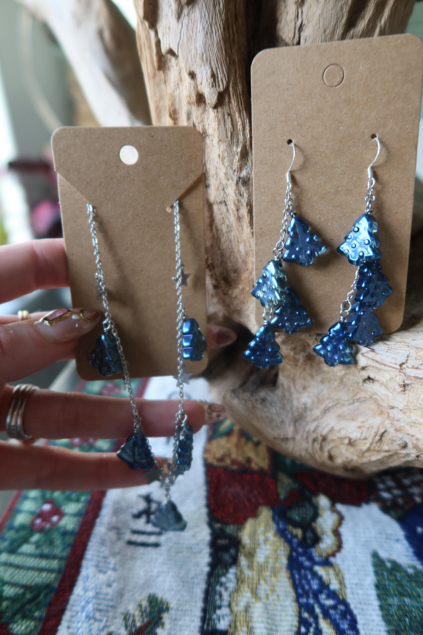 Christmas Tree Dangle Earrings - Winter Collection