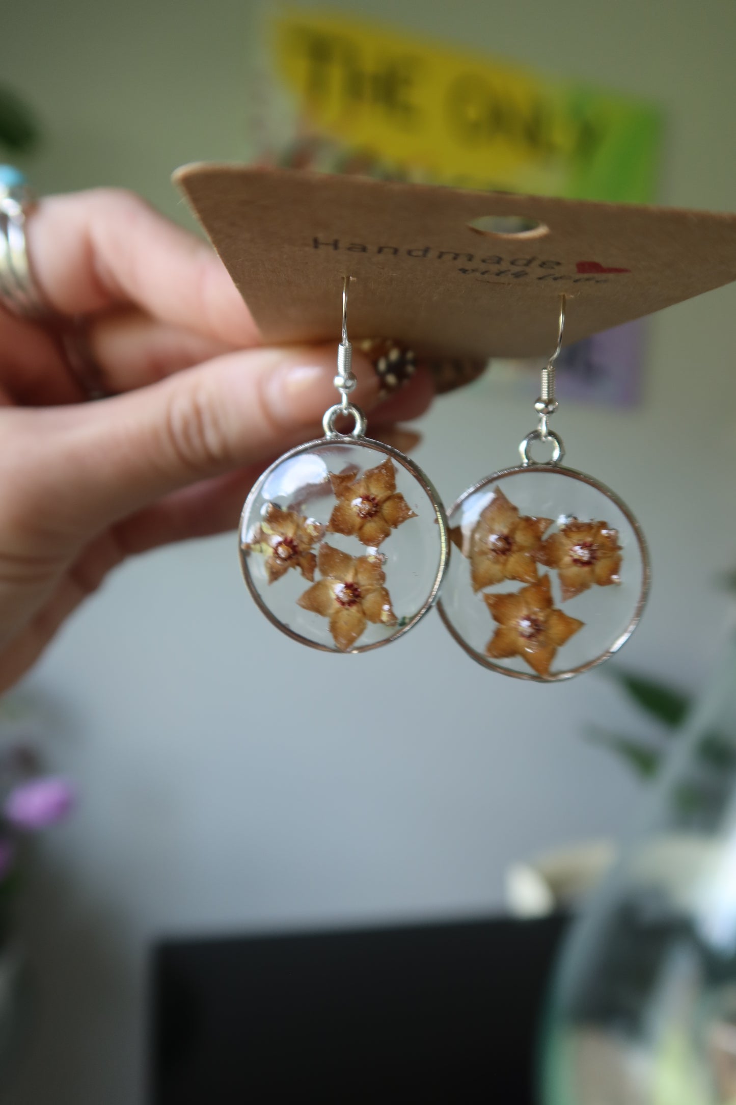 Hoya Bloom Resin Earrings