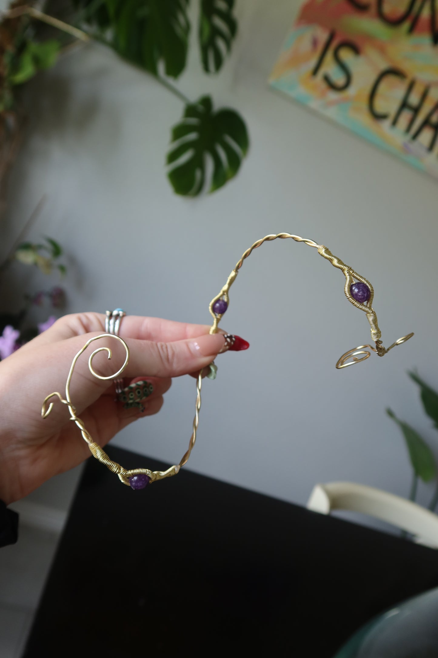 Wire-Wrapped Arm Cuffs – Multi-Wear Stone Spirals