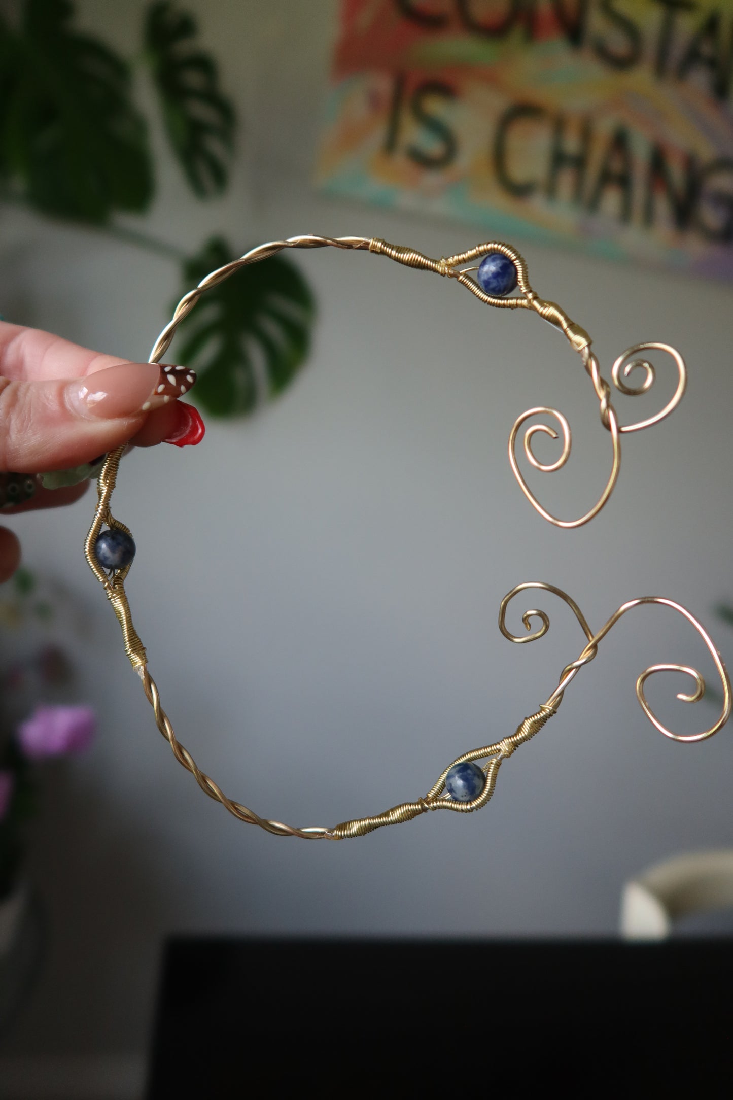 Wire-Wrapped Arm Cuffs – Multi-Wear Stone Spirals