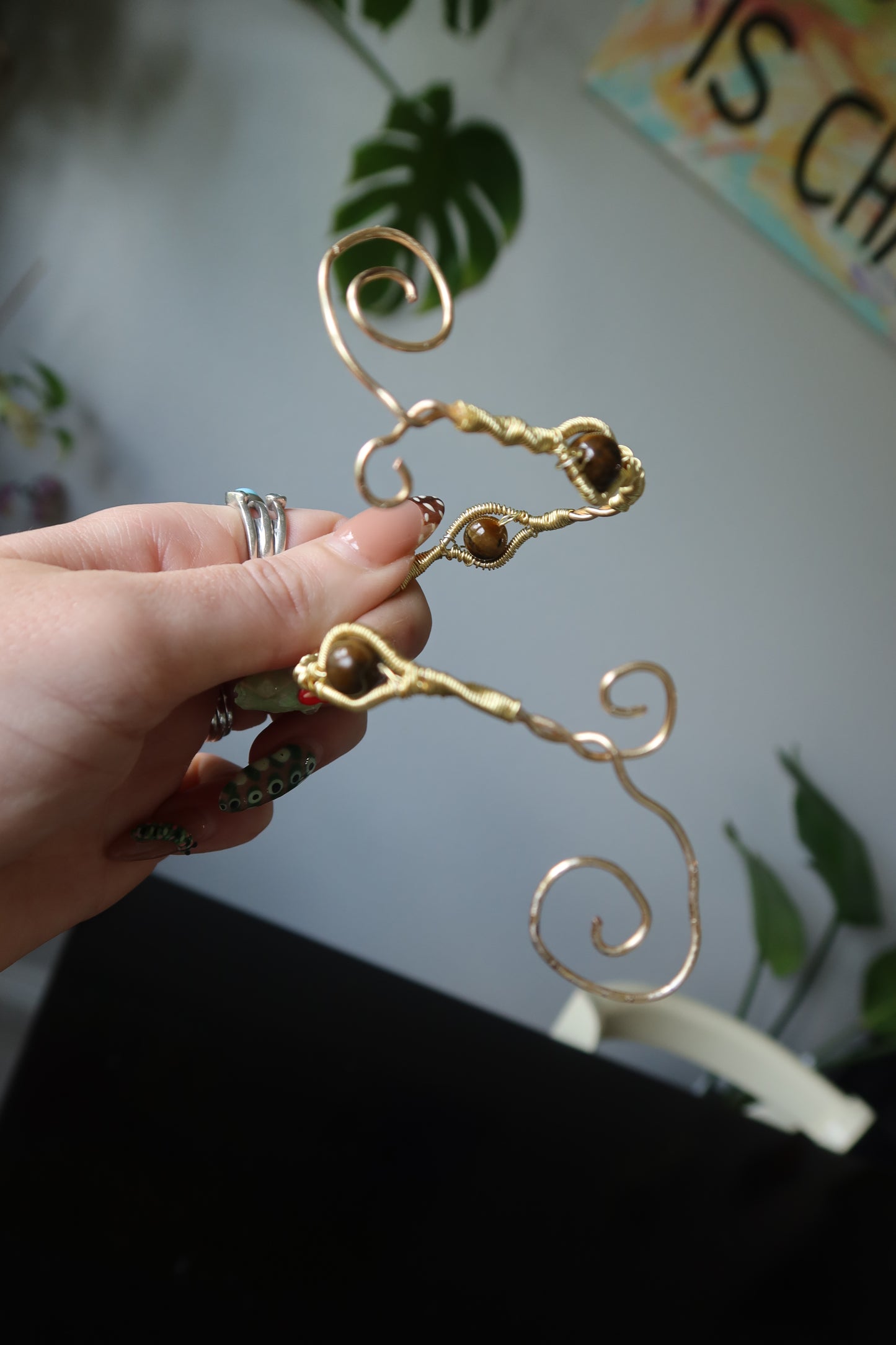 Wire-Wrapped Arm Cuffs – Multi-Wear Stone Spirals