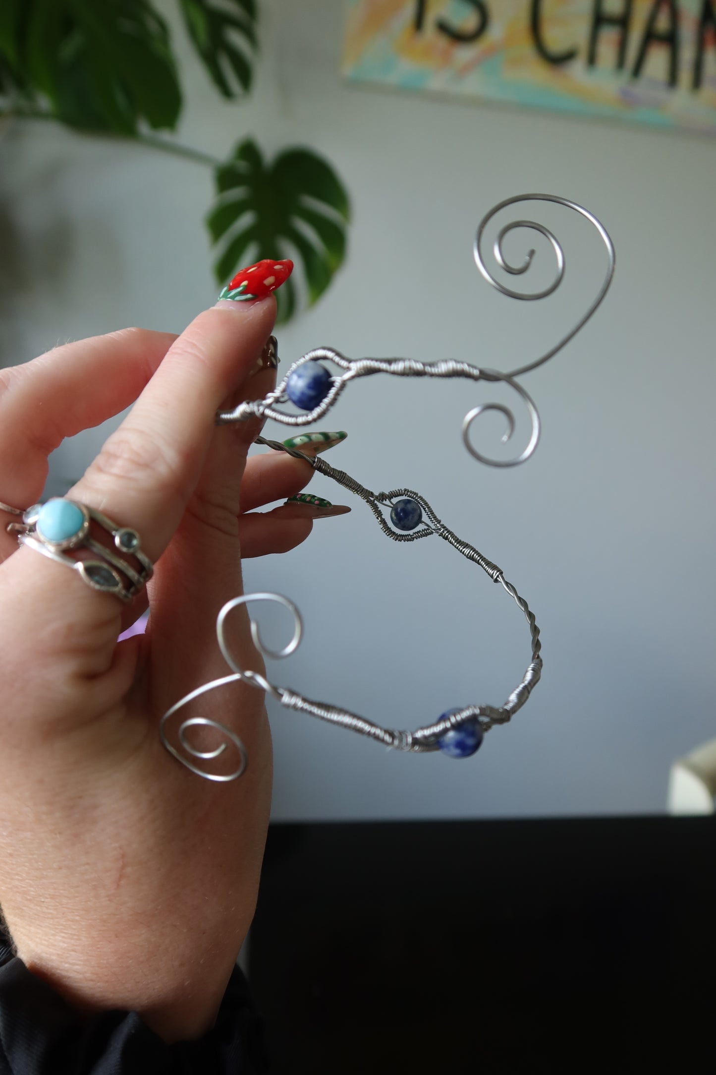 Wire-Wrapped Arm Cuffs – Multi-Wear Stone Spirals