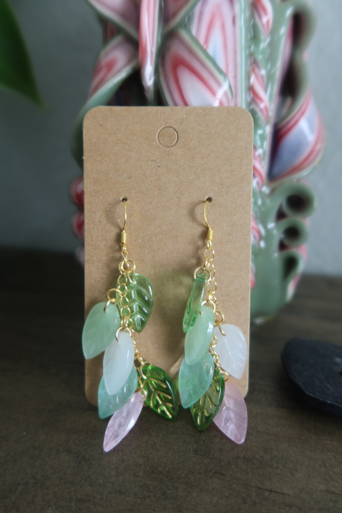 Blush Variegated Earrings - Silver or Gold