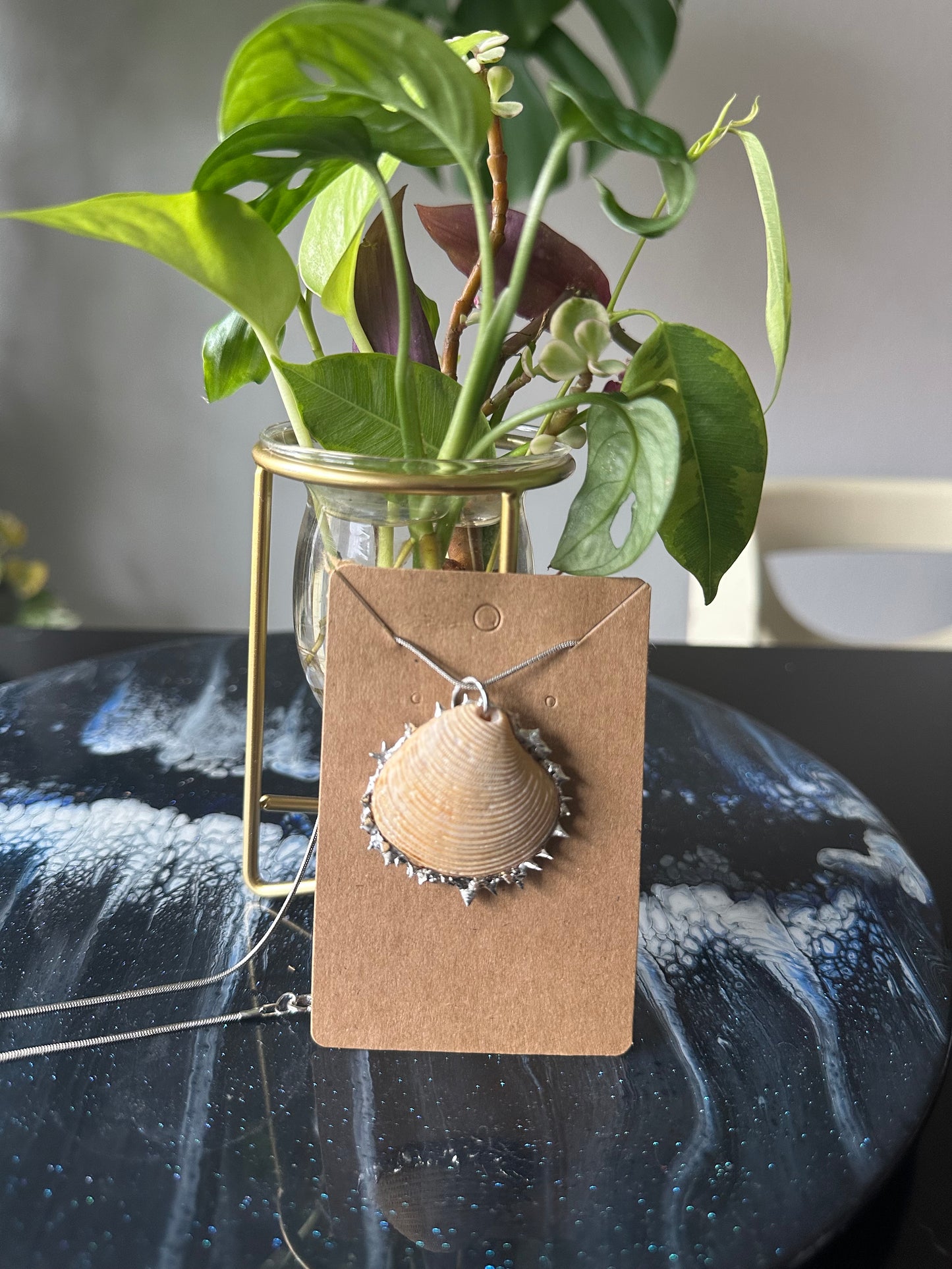 Goth Mermaid Shell Necklace