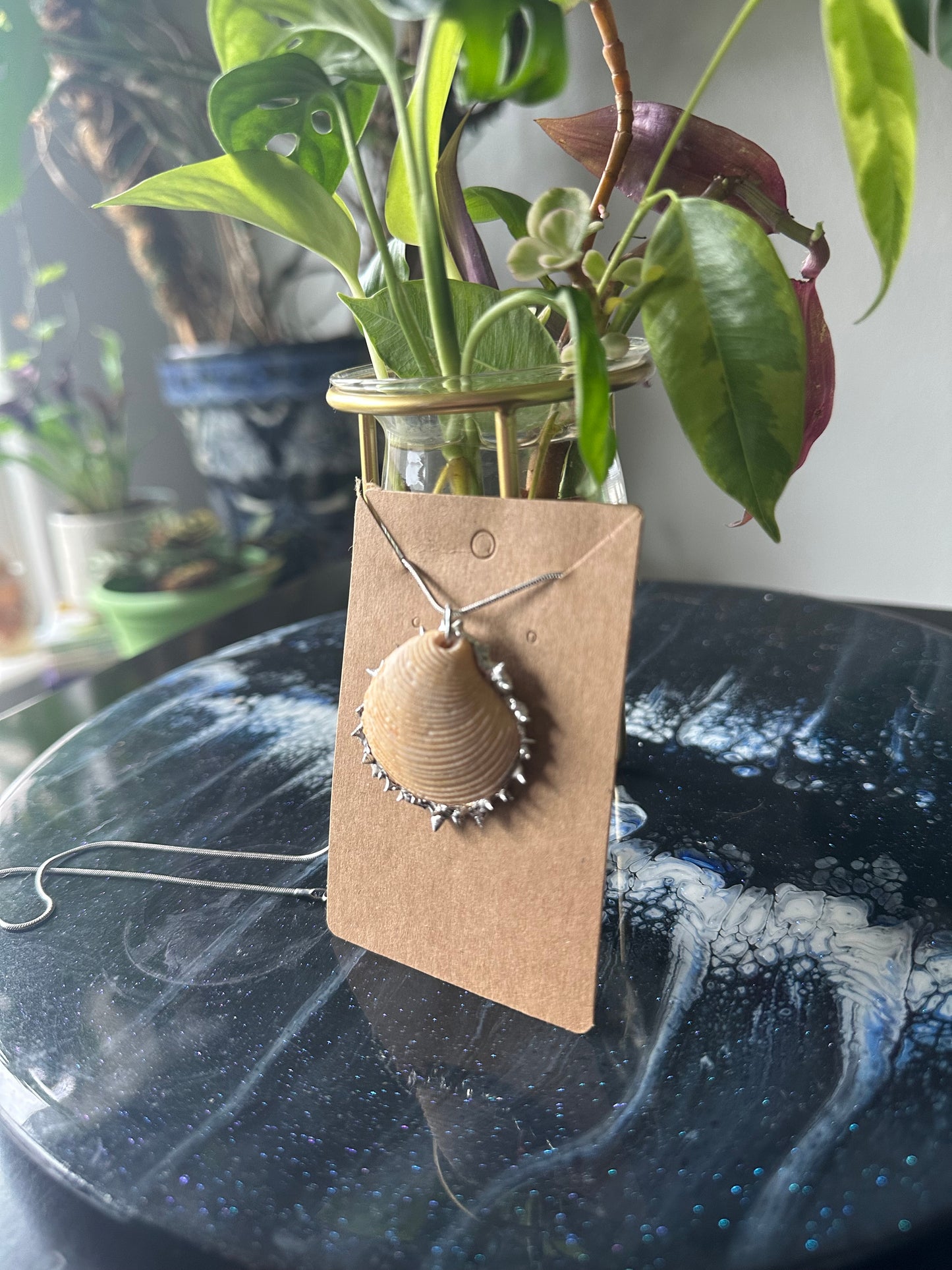 Goth Mermaid Shell Necklace