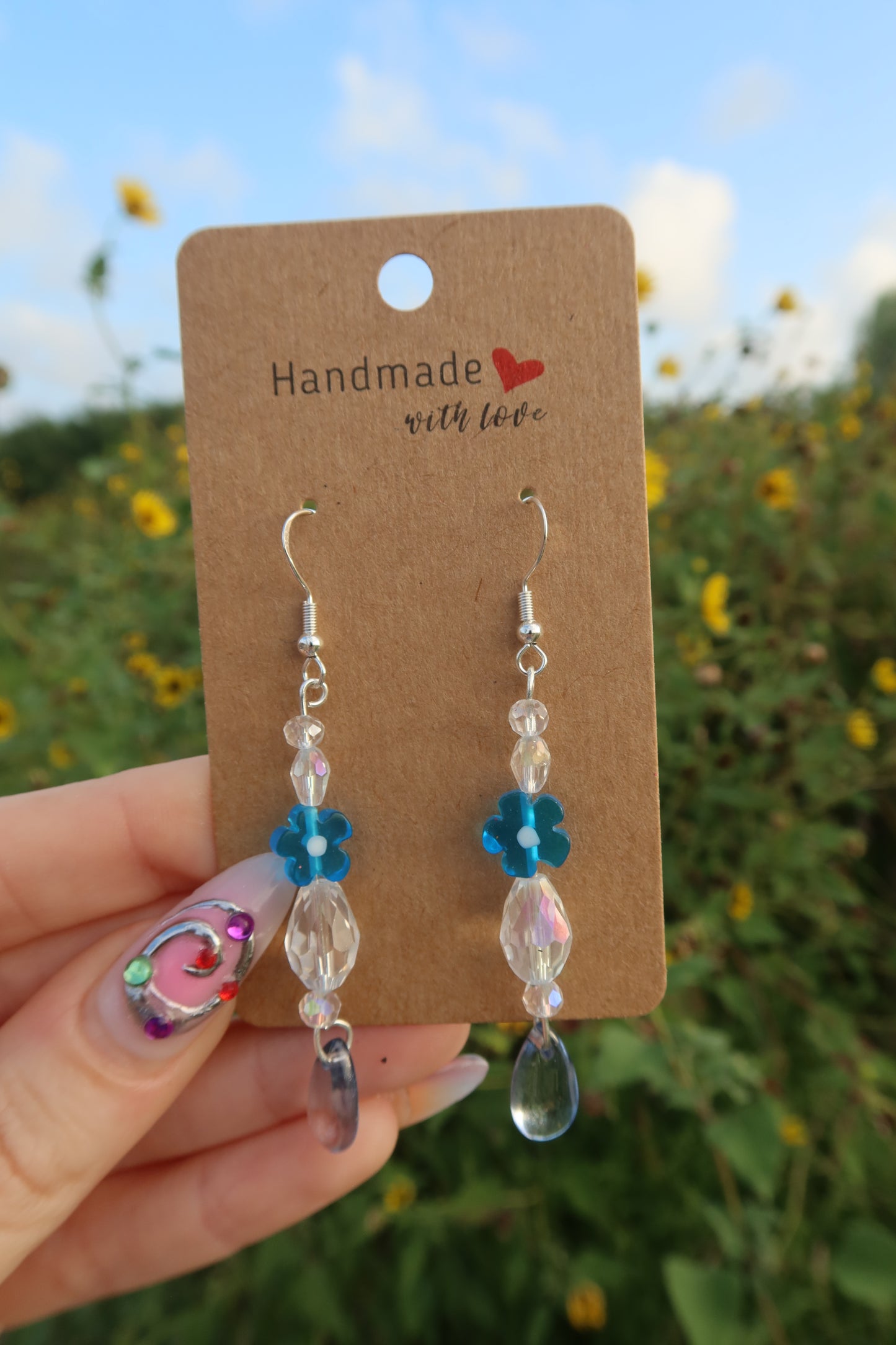 Glass Garden Earrings - Silver & Various Colors