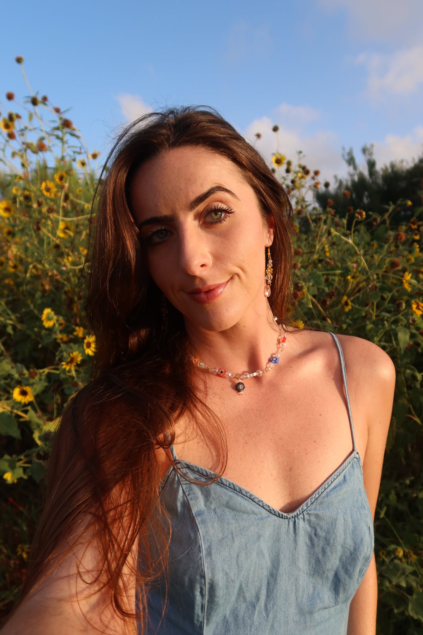 Glass Garden Earrings - Silver & Various Colors