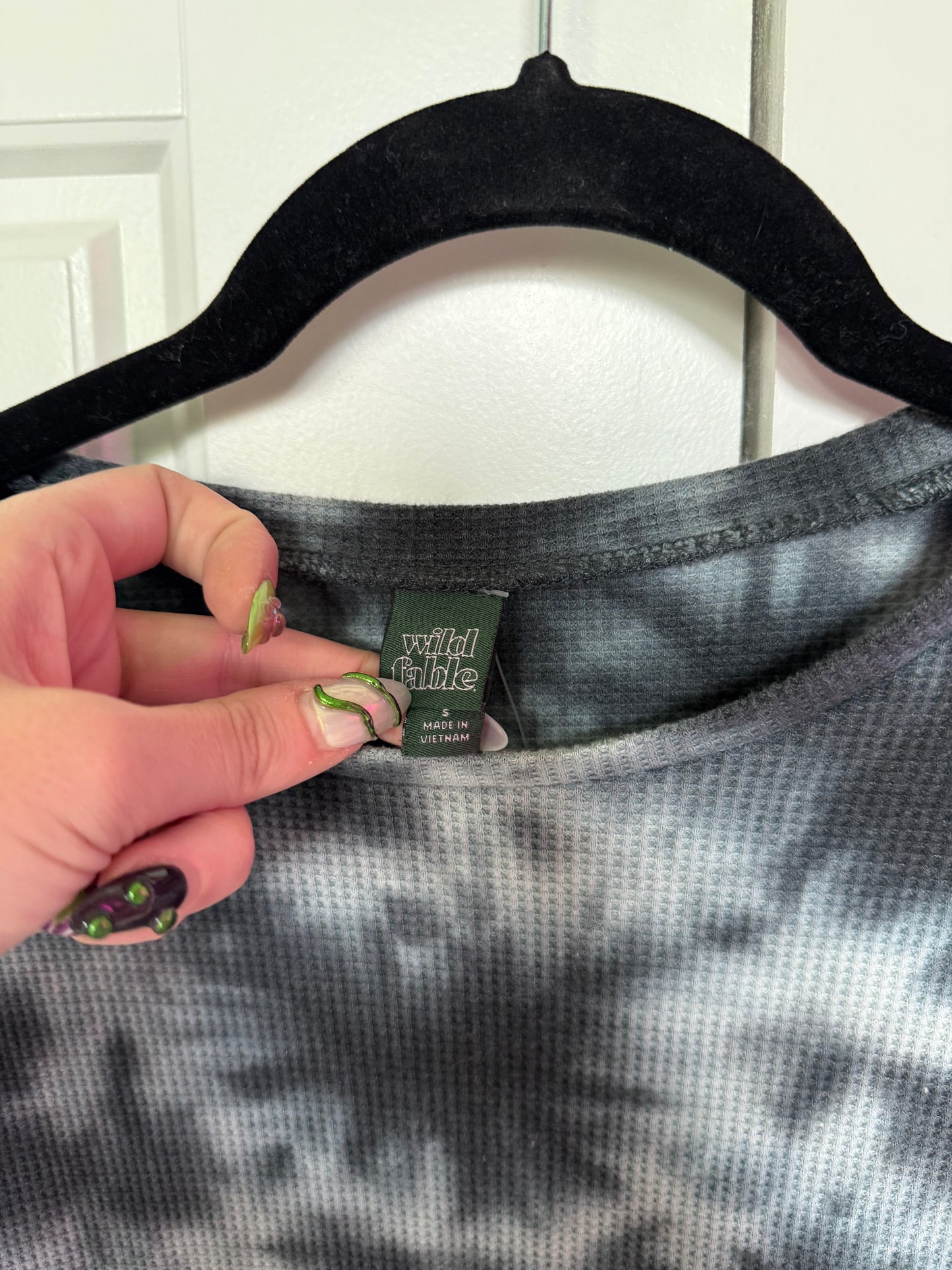 Blue Tie Dye Crop Top