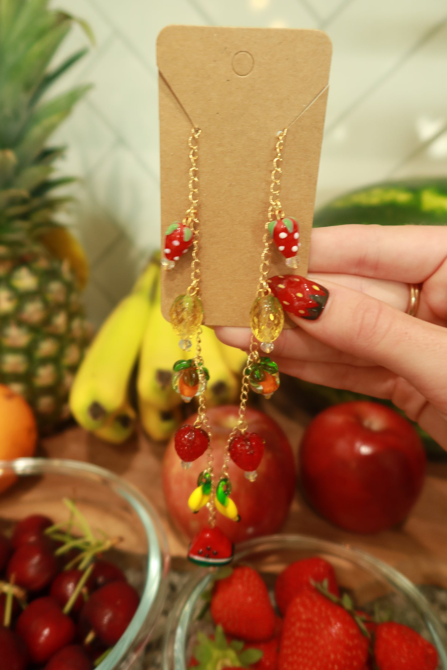Sweet Gold Fruit Medley Necklace - Snack Attack Collection