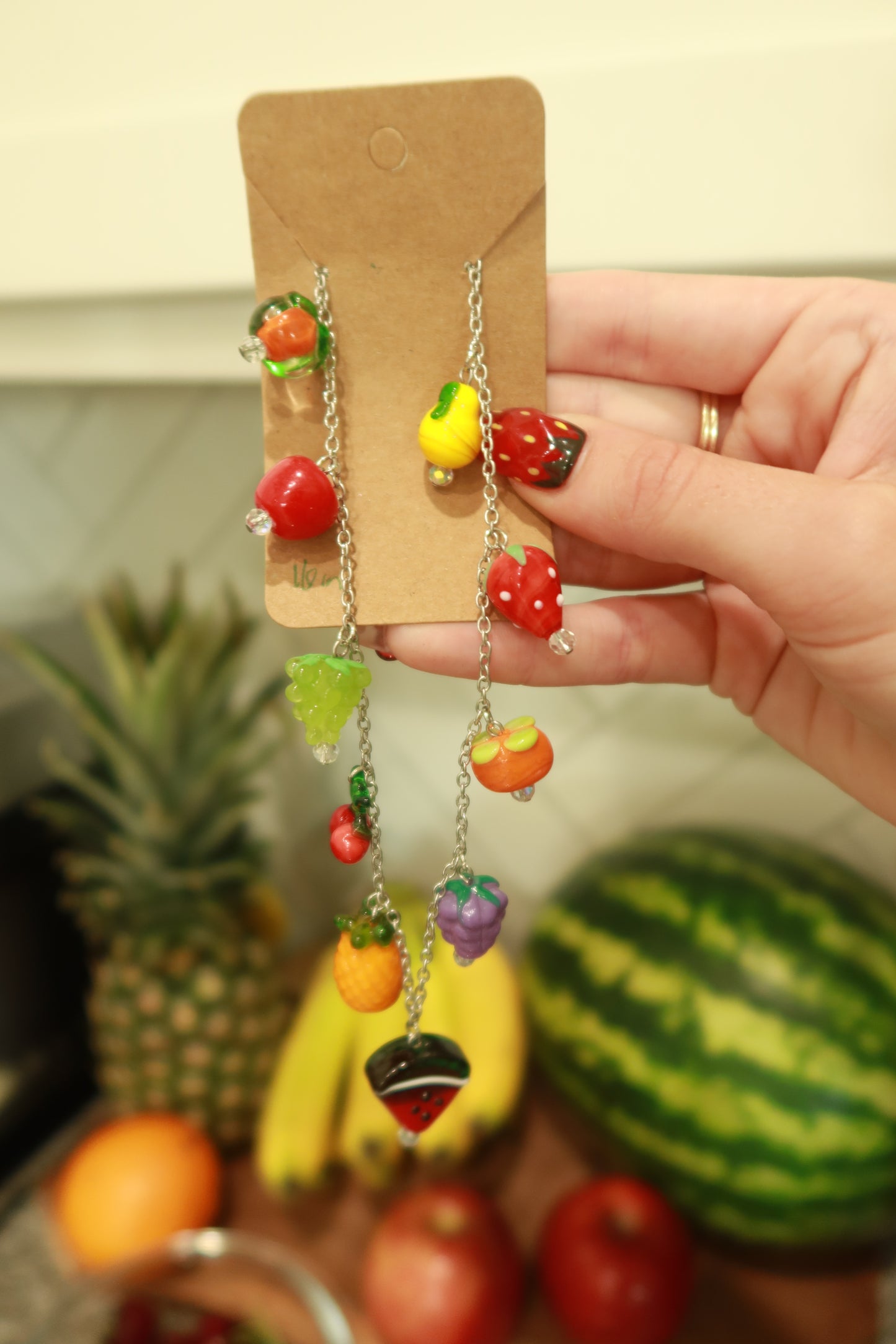 TropiCool Silver Fruit Burst Necklace - Snack Attack Collection