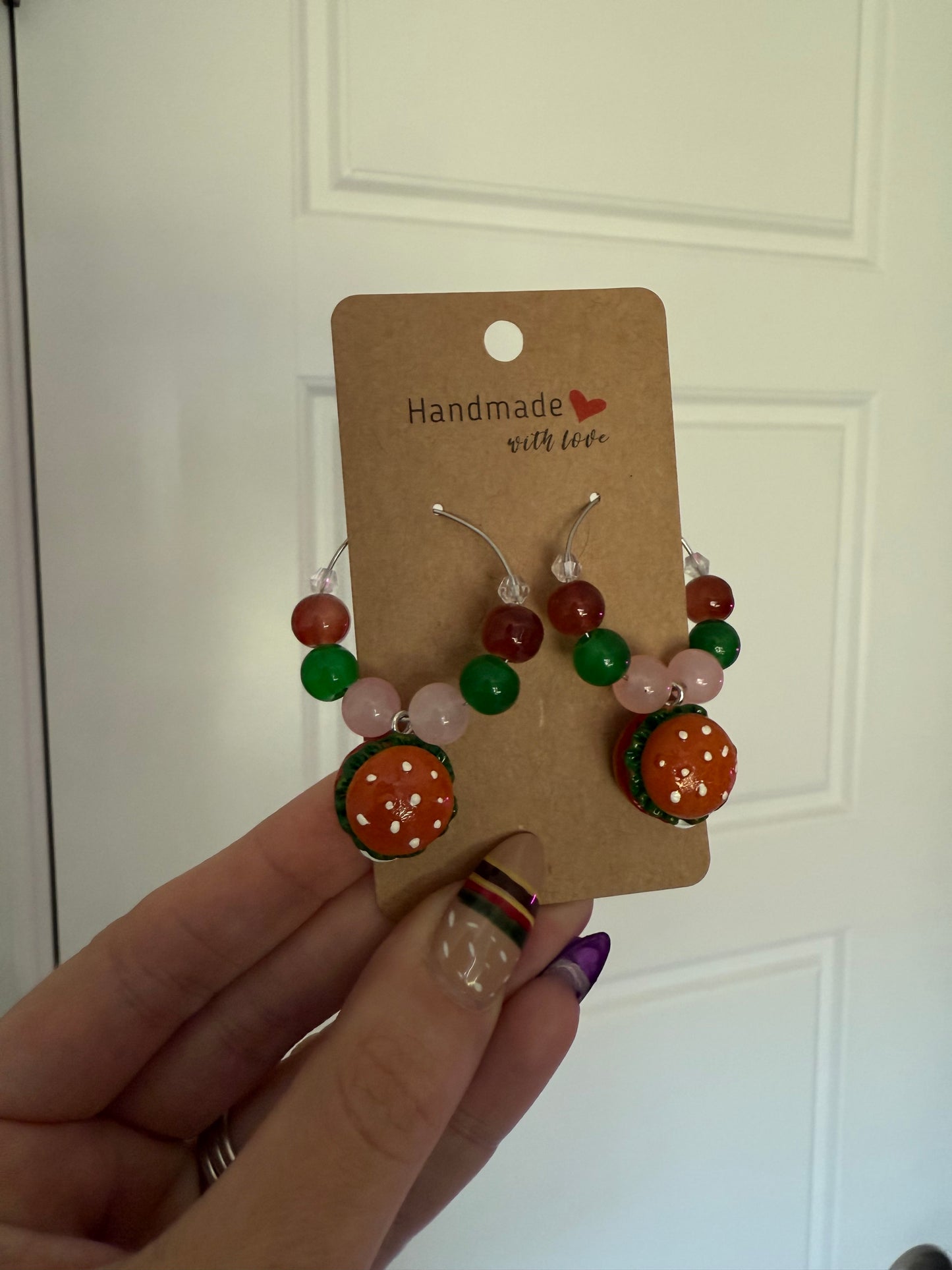 Hamburger Hoop Earrings – Snack Attack Collection