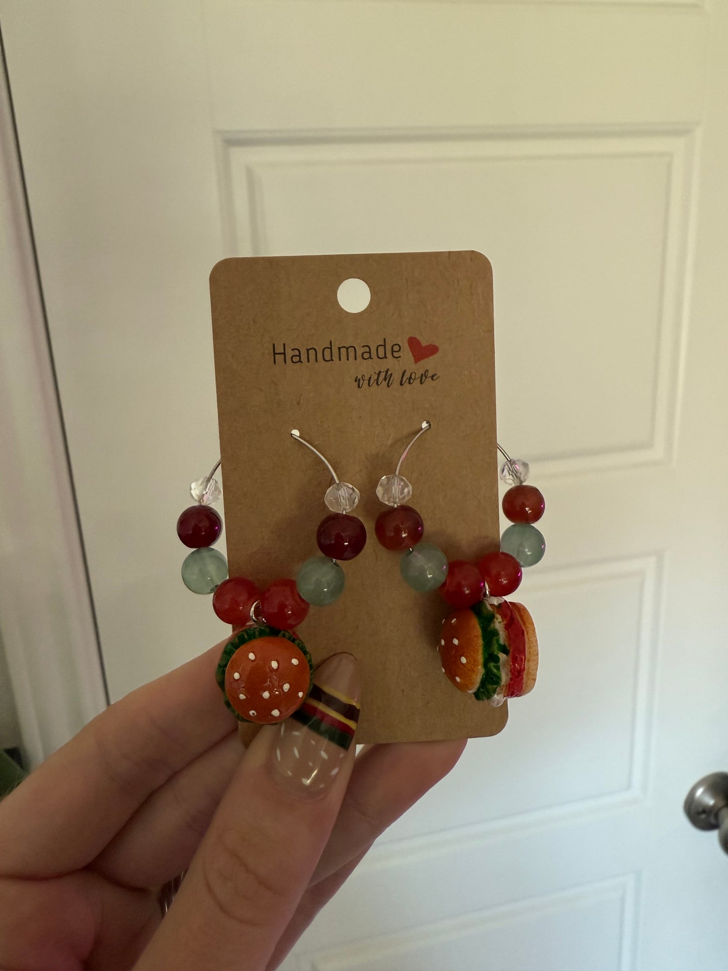 Hamburger Hoop Earrings – Snack Attack Collection