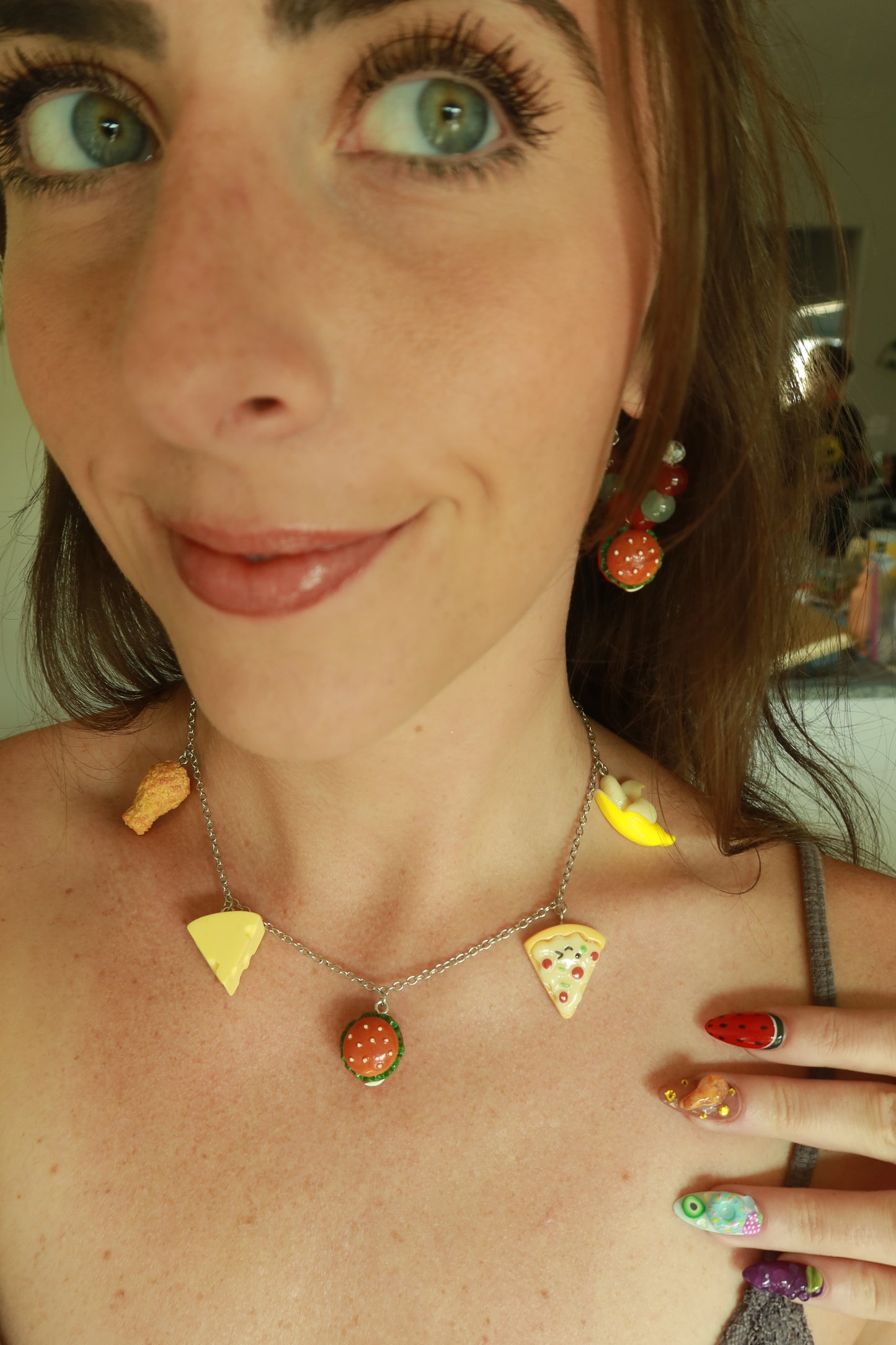 Hamburger Hoop Earrings – Snack Attack Collection