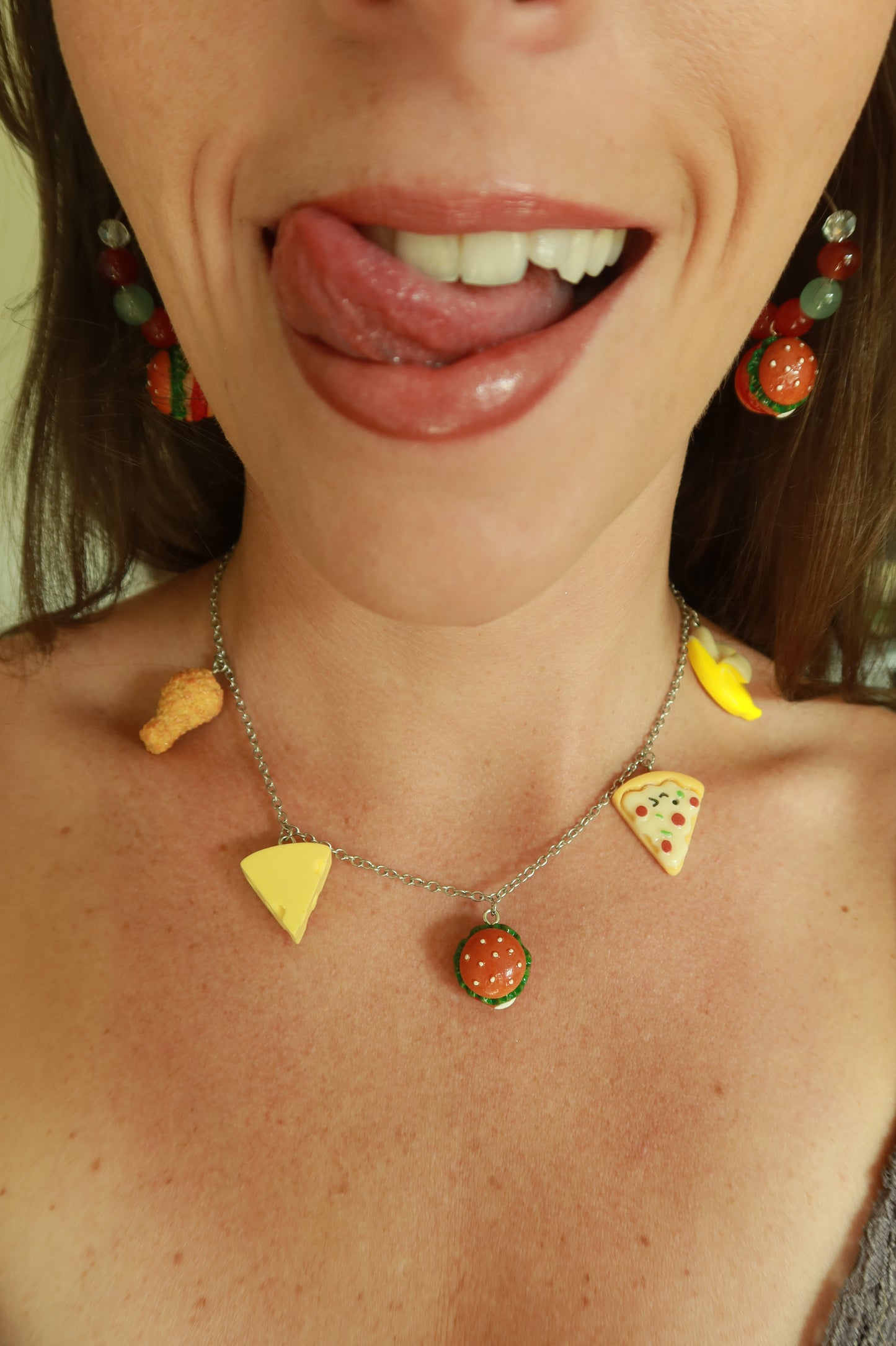 Hamburger Hoop Earrings – Snack Attack Collection