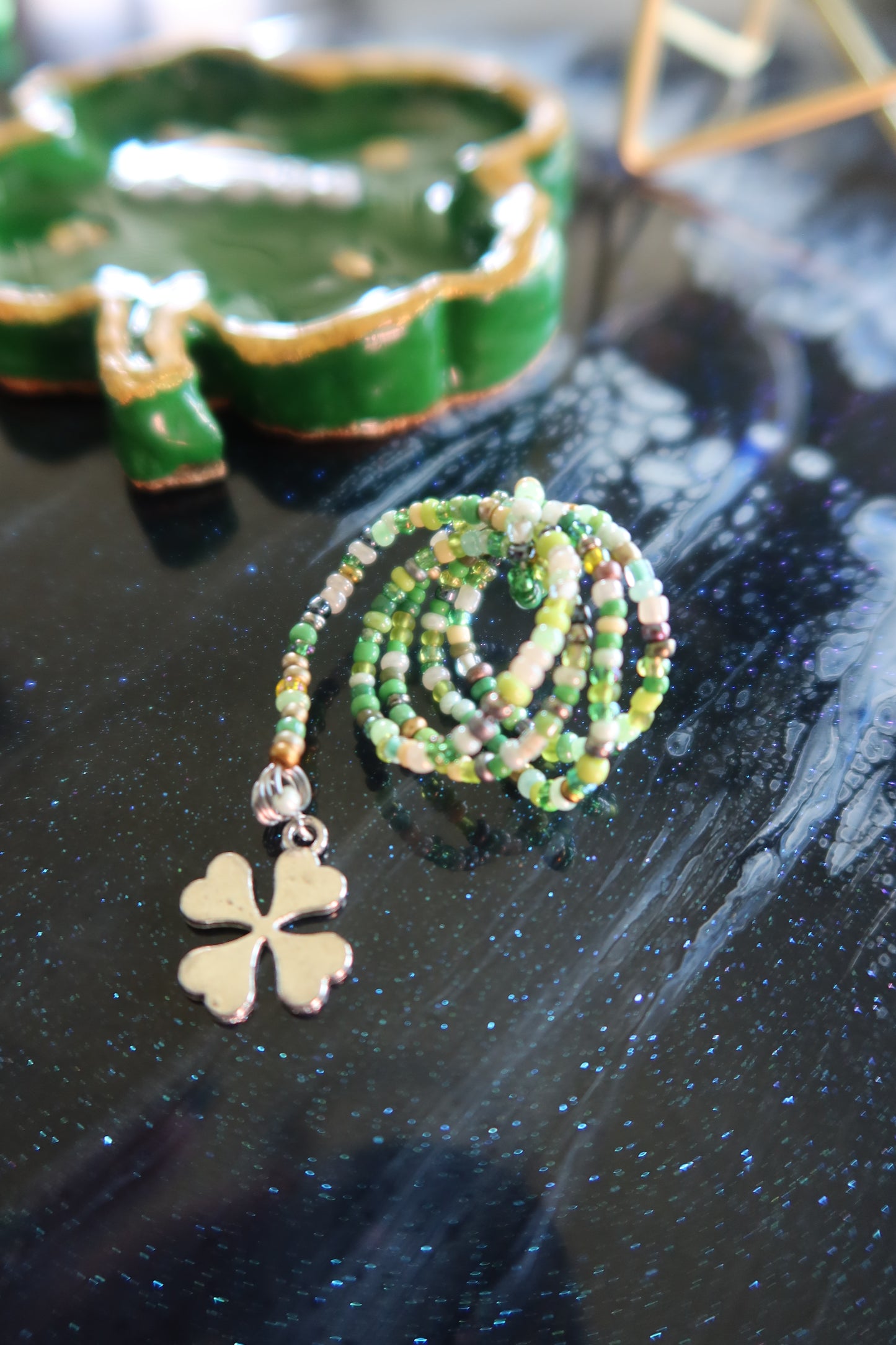 Silver Lucky Clover Plant Wrap - Lucky Girl Collection