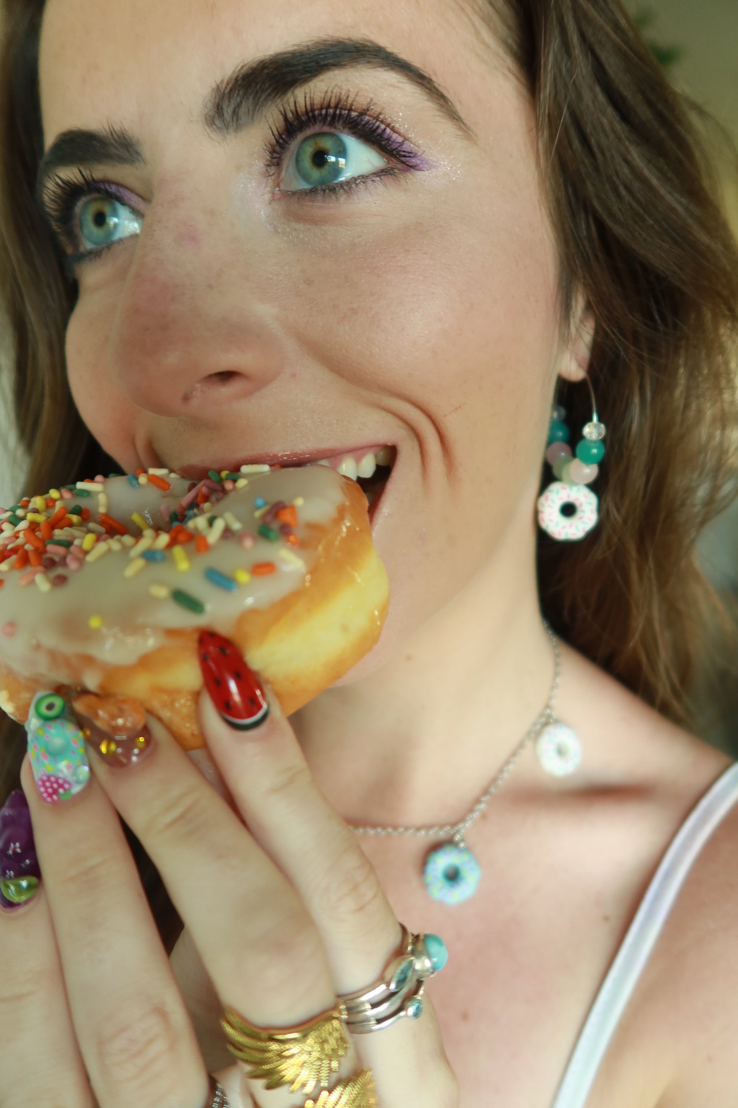 Multi-Doughnut Charm Necklace – Snack Attack Collection
