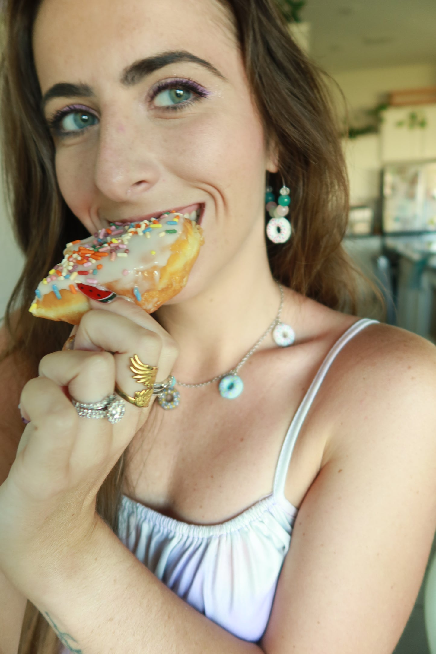 Multi-Doughnut Charm Necklace – Snack Attack Collection