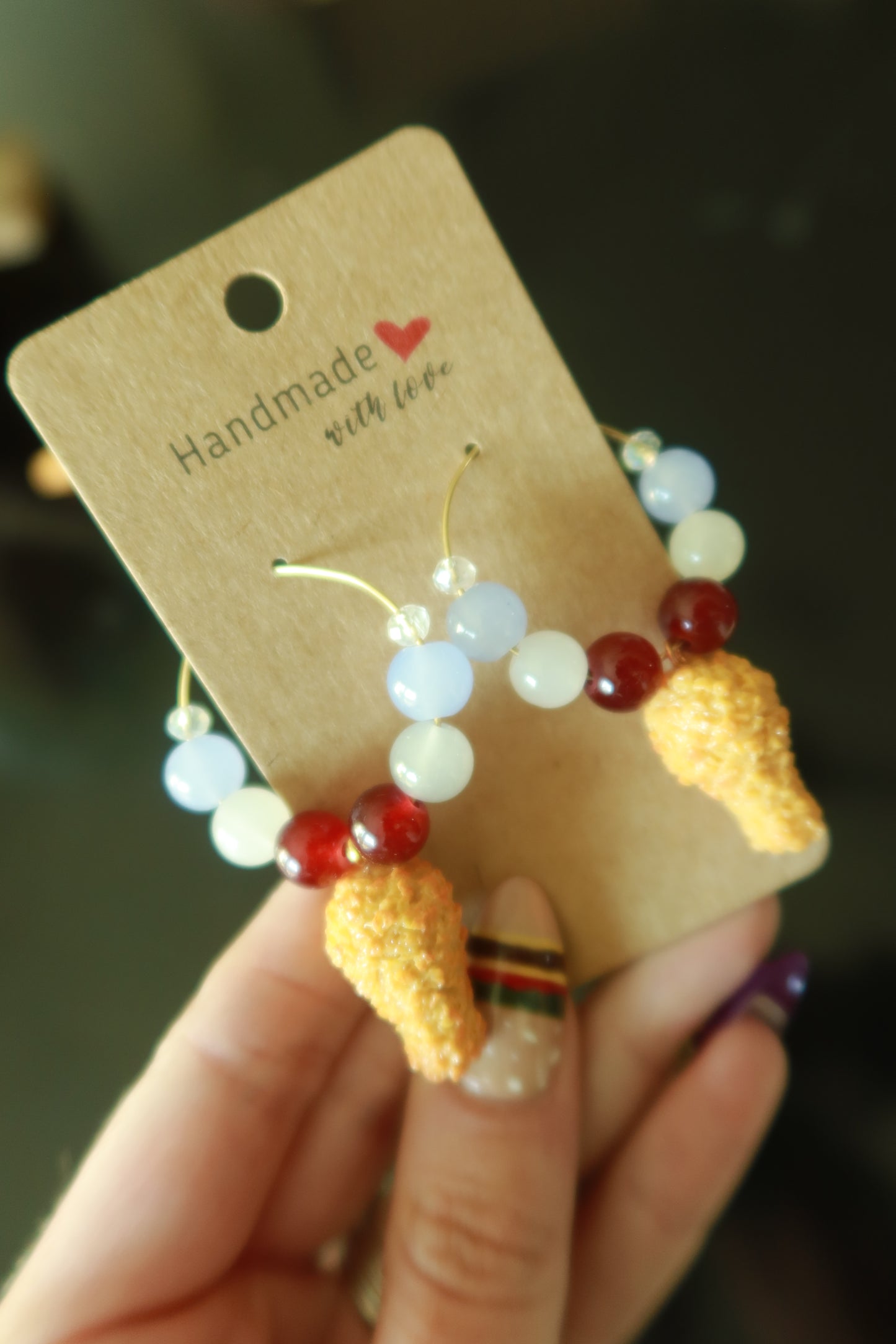 Fried Chicken Hoop Earrings – Snack Attack Collection