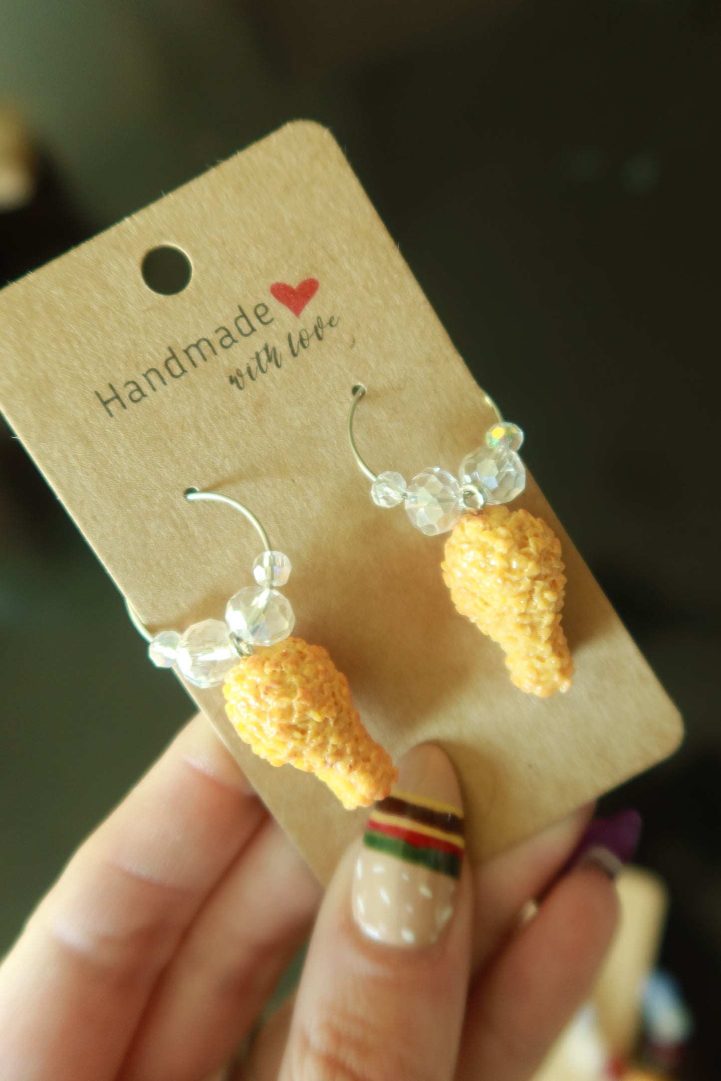 Fried Chicken Hoop Earrings – Snack Attack Collection