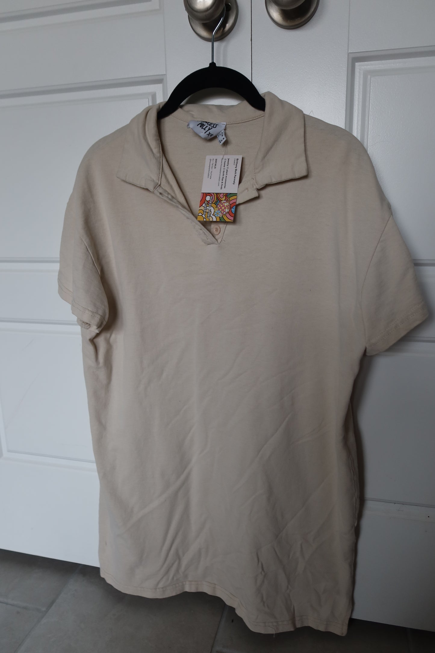 Tan T-Shirt Dress - Size US4 by Princess Polly