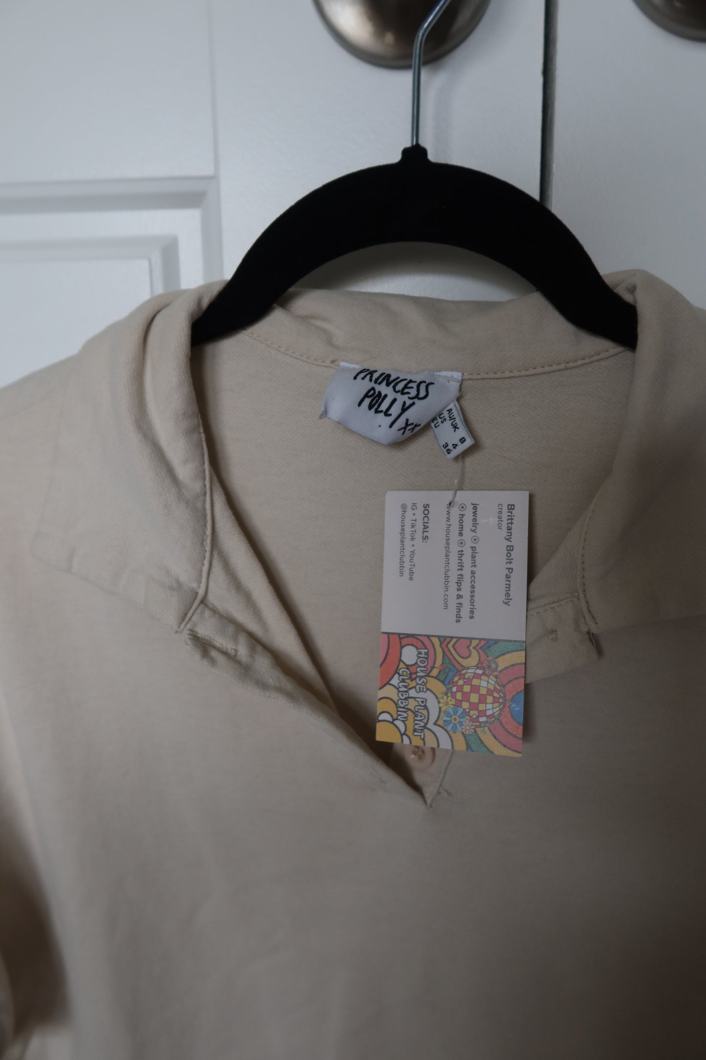 Tan T-Shirt Dress - Size US4 by Princess Polly