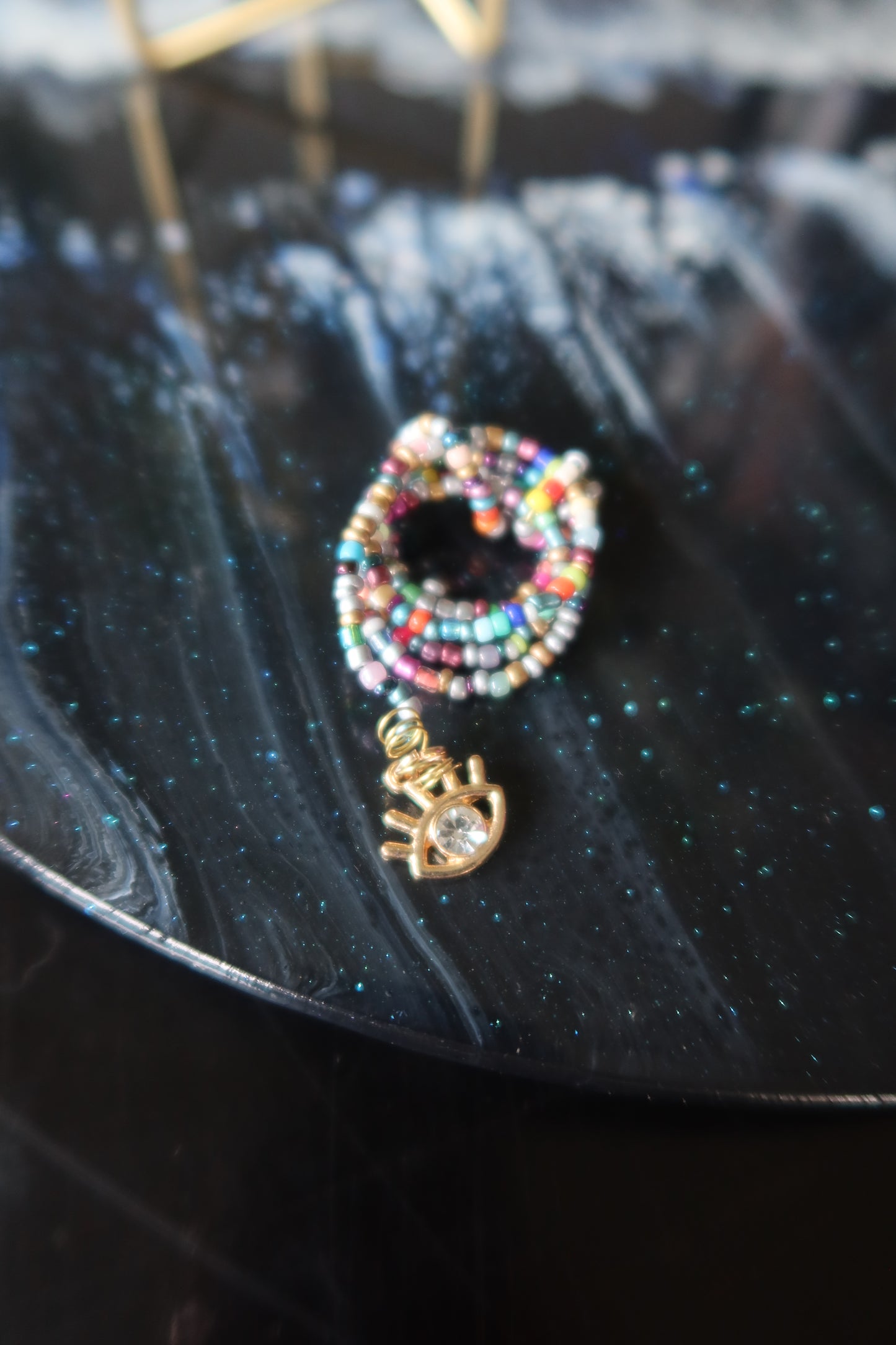 Gold & Rhinestone Evil Eye Plant Wrap - Evil Eye Collection