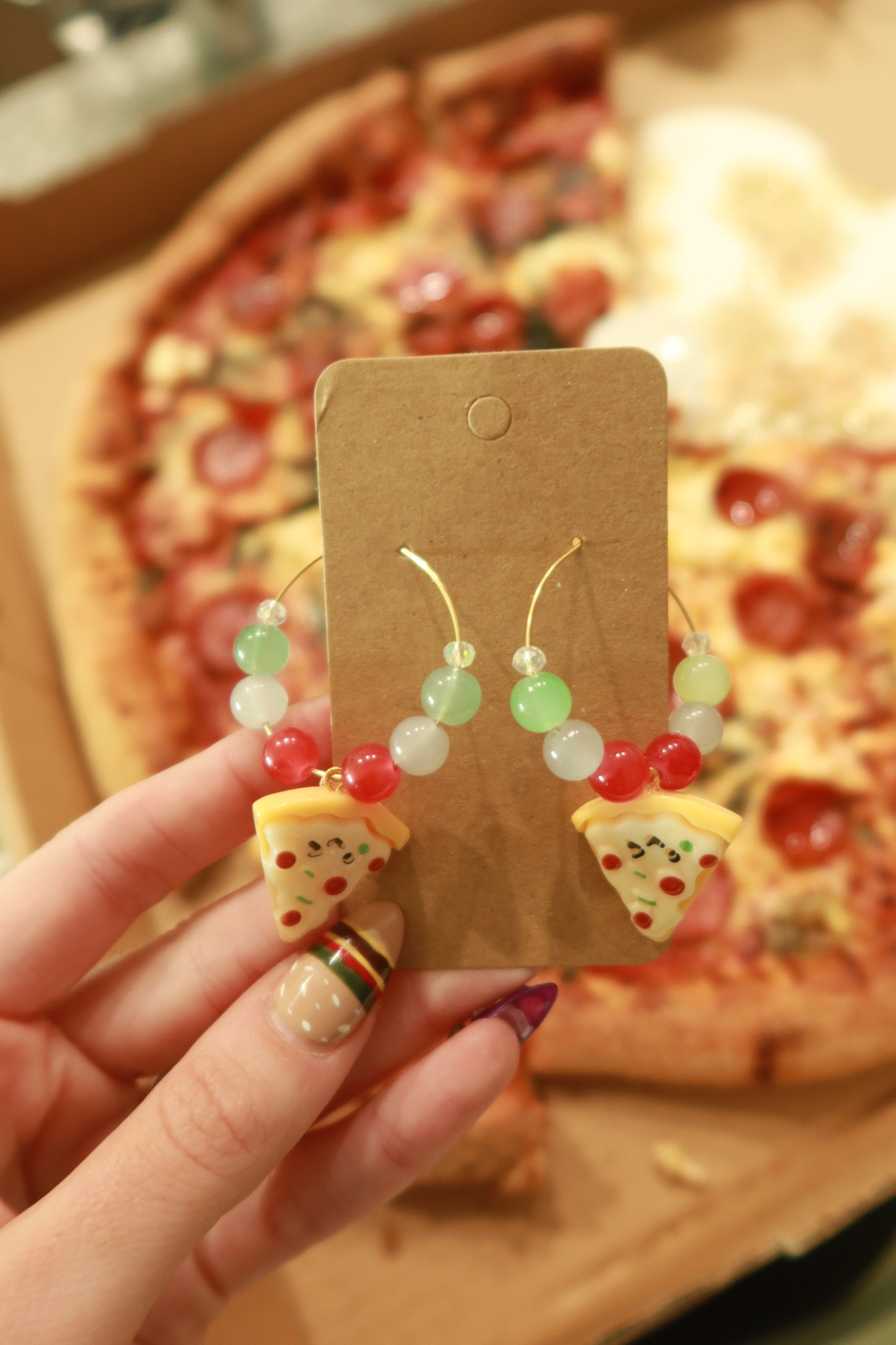 Pizza Hoop Earrings – Snack Attack Collection