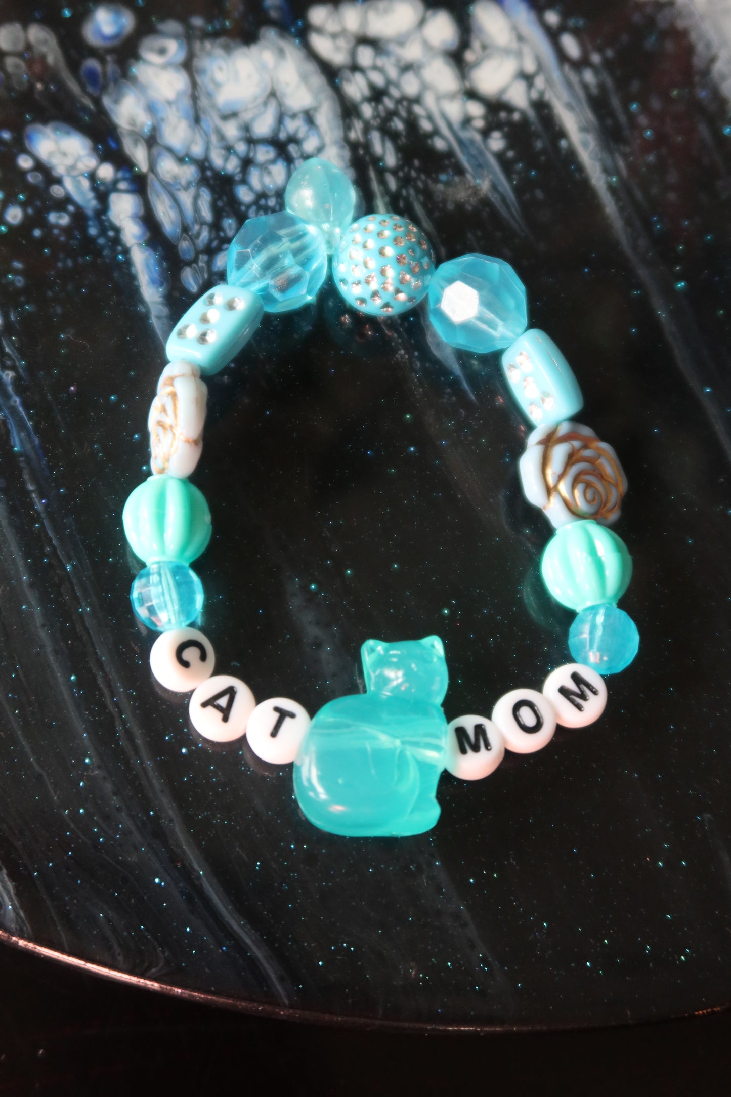 Blue Cat Mom Bracelet - Fanci Kandi
