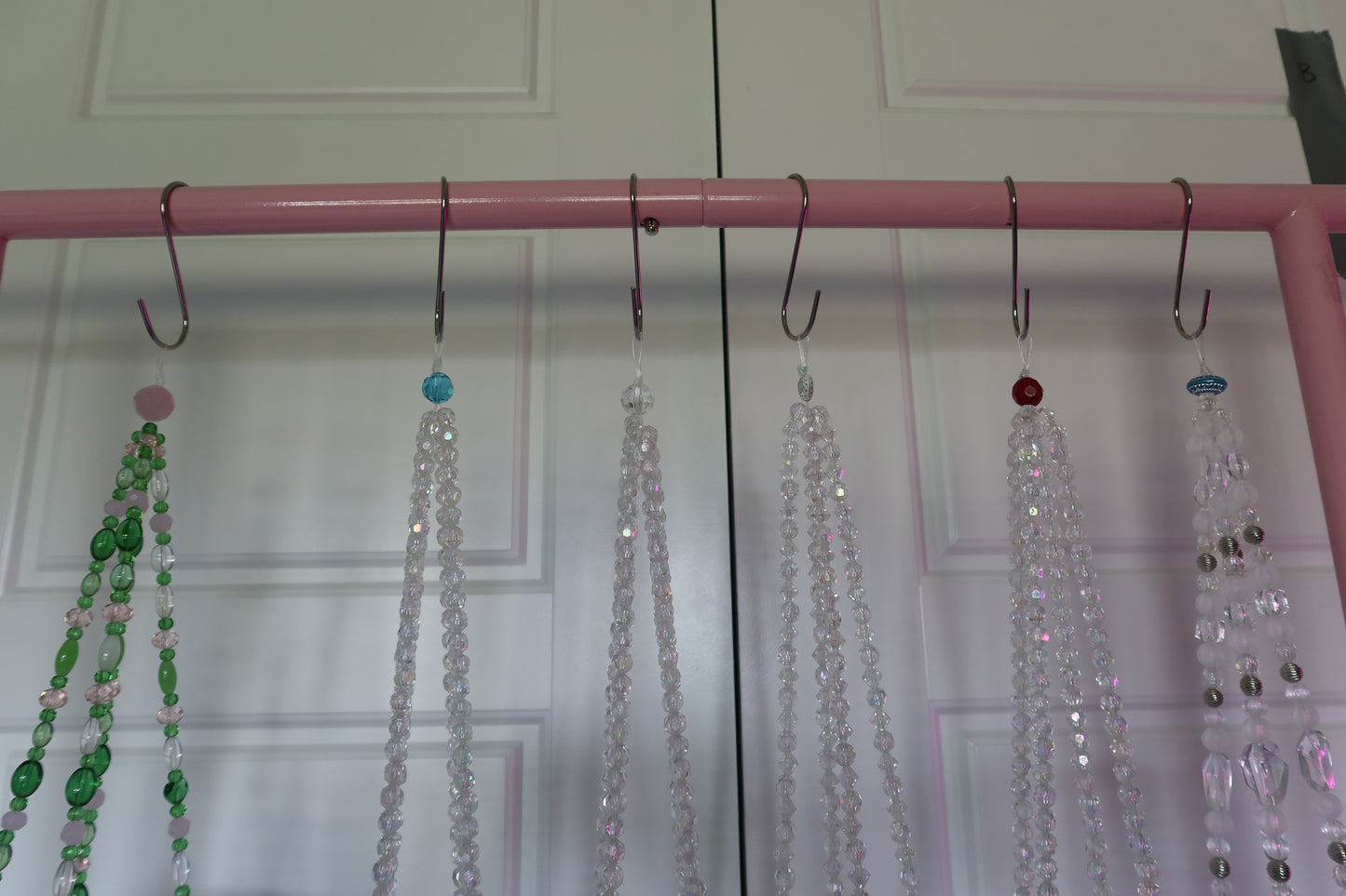 Aurora Glow Beaded Jar Hanger
