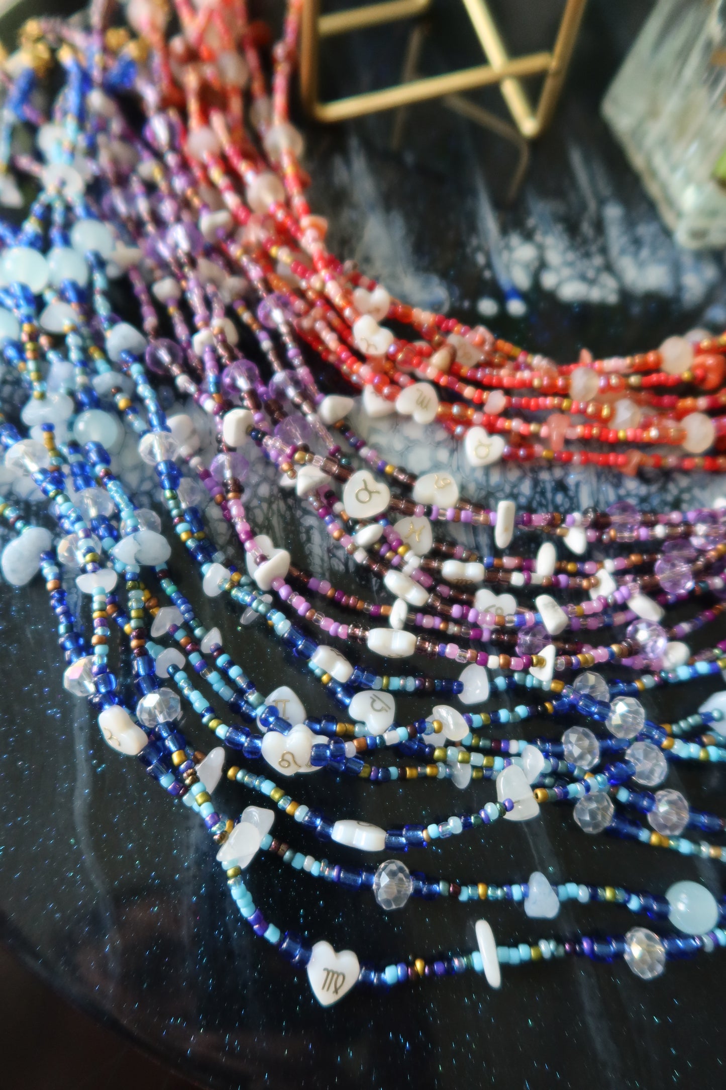 Zodiac Choker Necklaces - Red