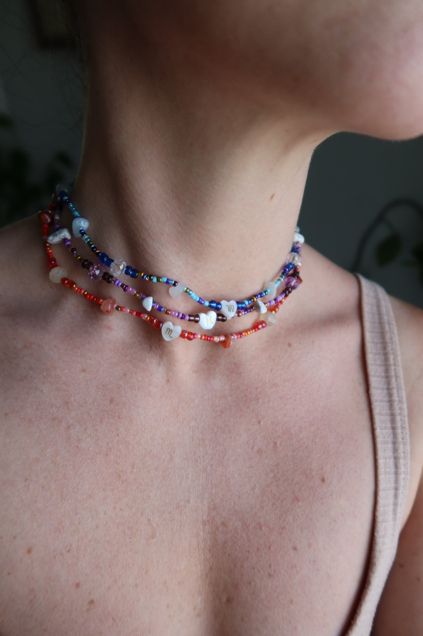 Zodiac Choker Necklaces - Blue