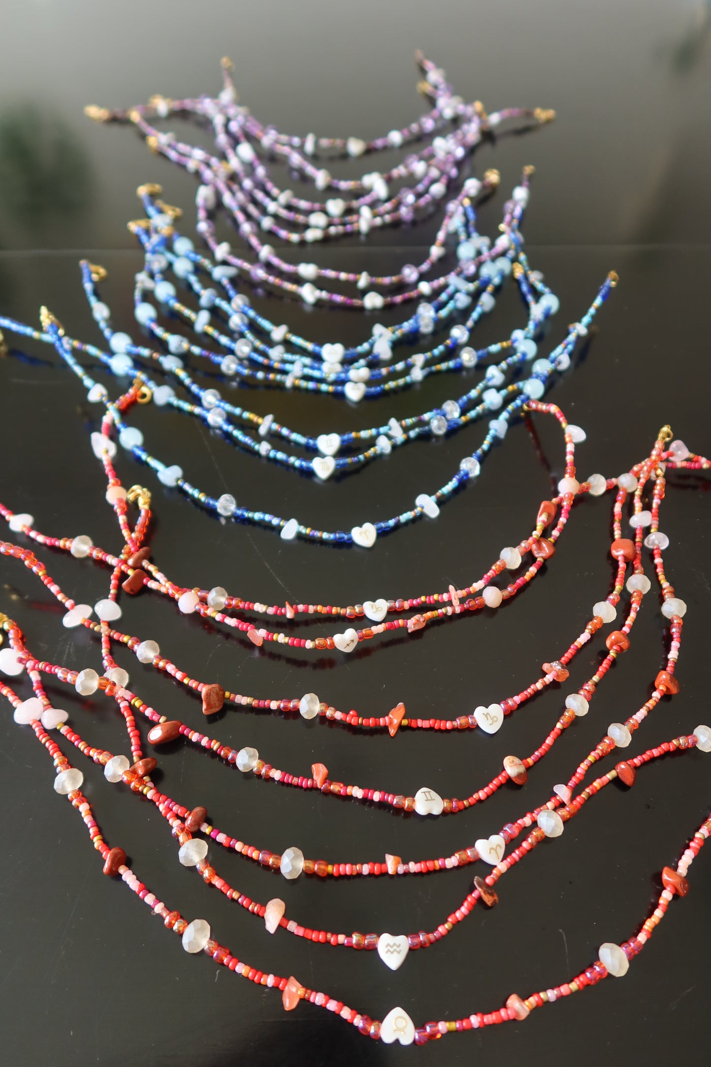 Zodiac Choker Necklaces - Red