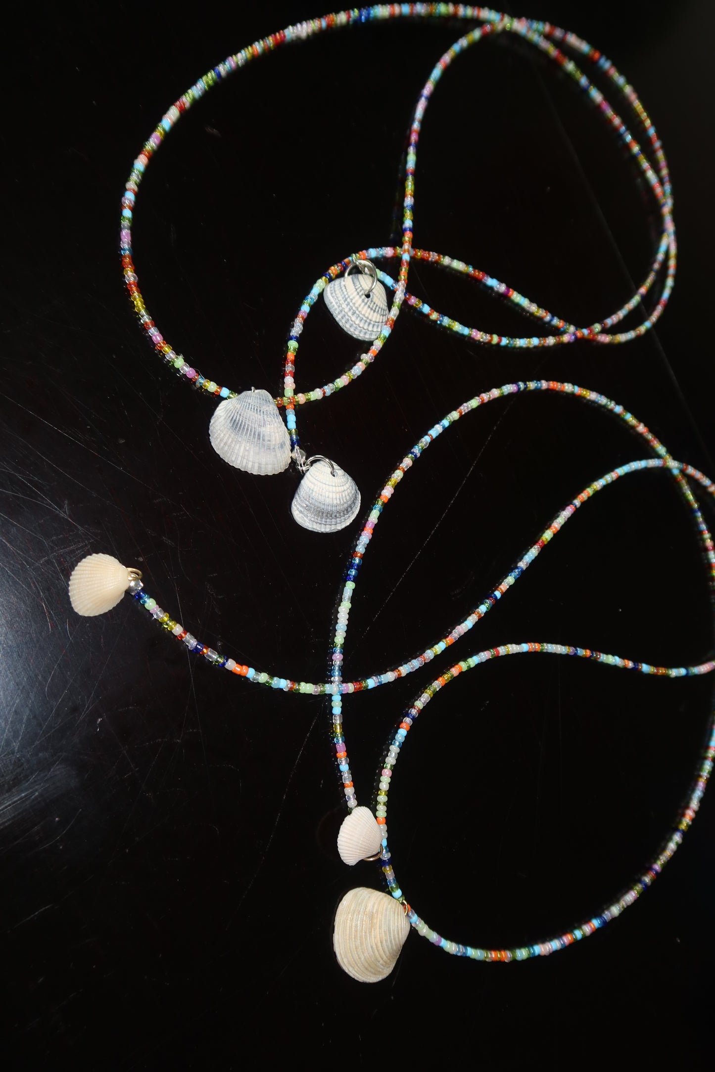 Mermaid Multi-Way Wrap Necklace – Handmade with Seashells & Glass Beads