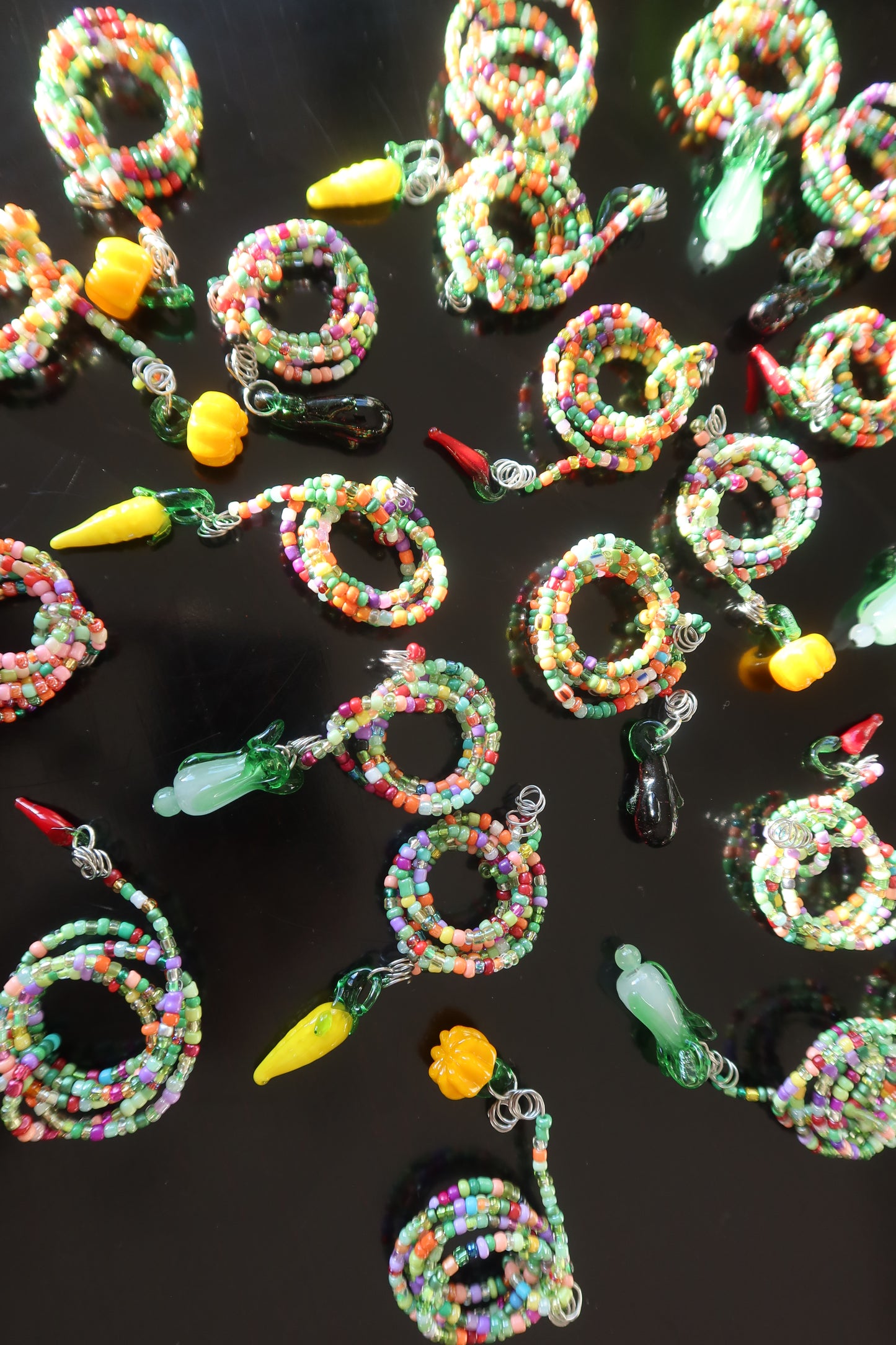 Veggie Plant Wraps with Glass Charms - Harvest Collection