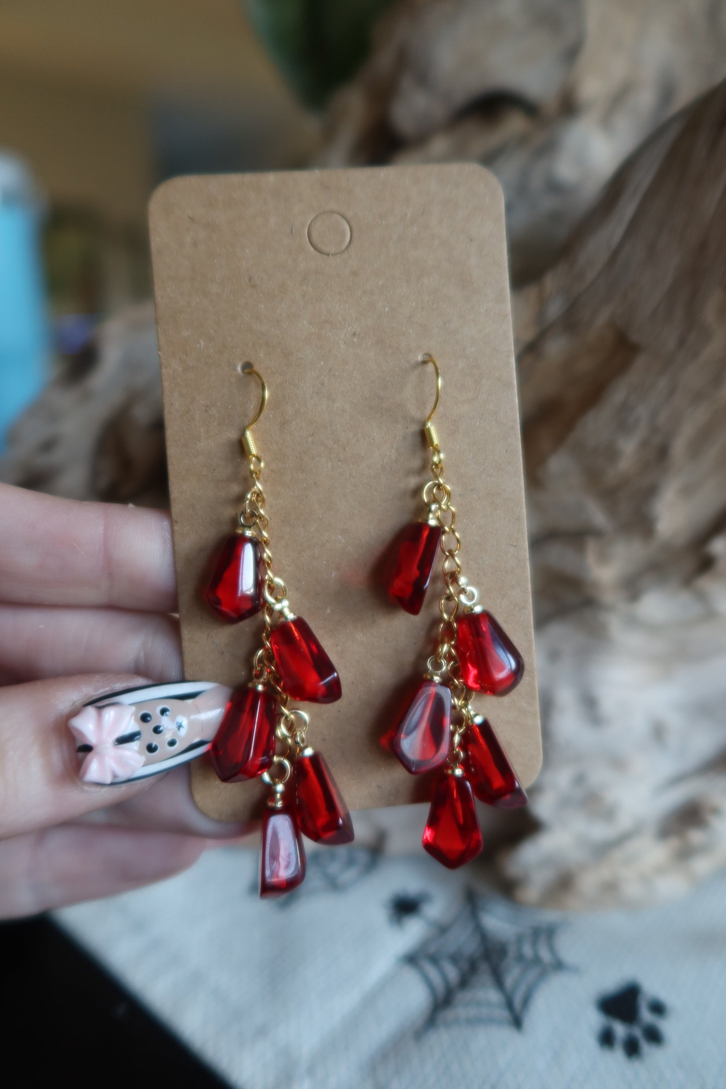 Pomegranate Seed Drop Earrings – Harvest Collection