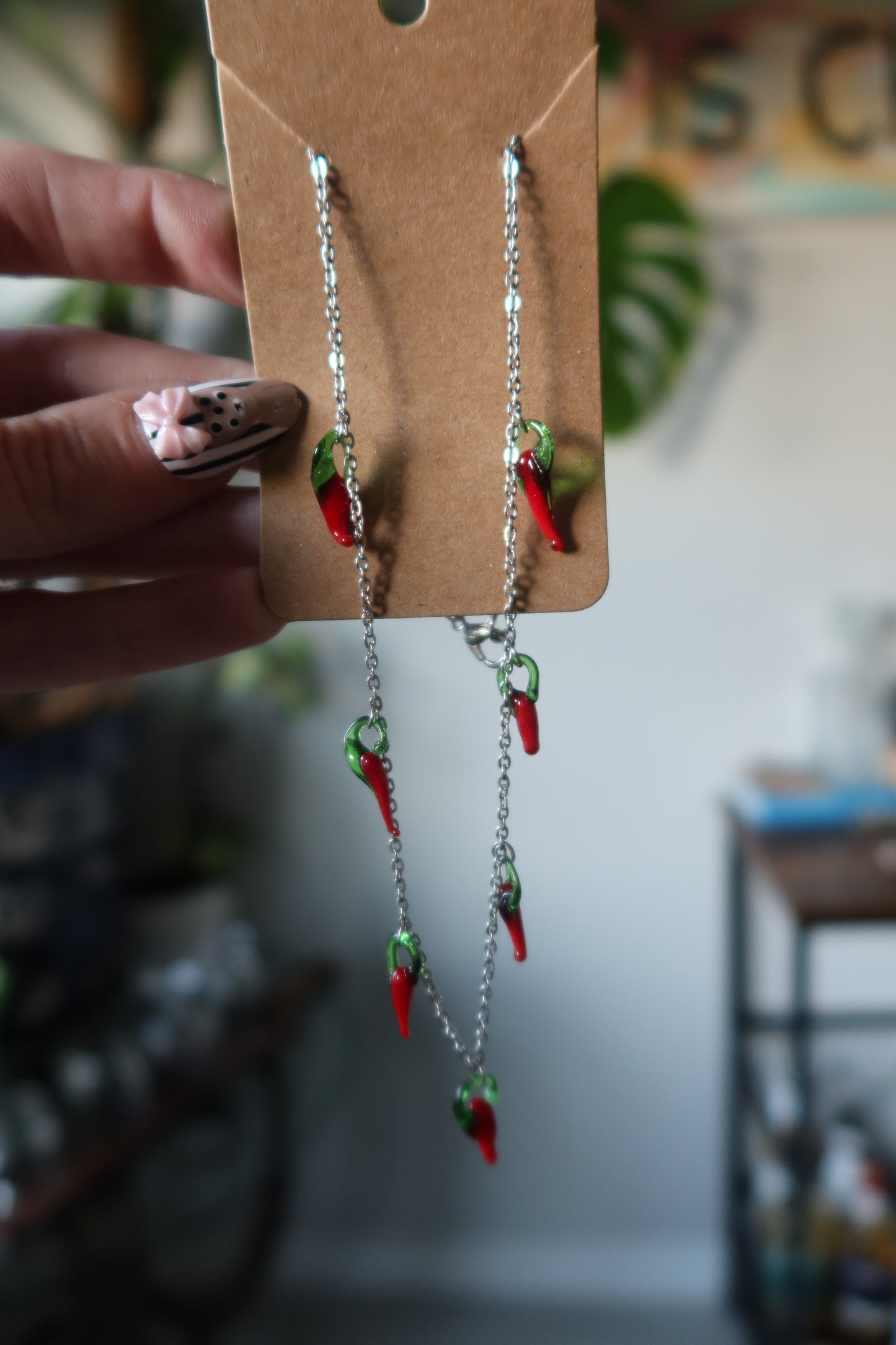 Glass Chili Pepper Charm Necklace – Harvest Collection