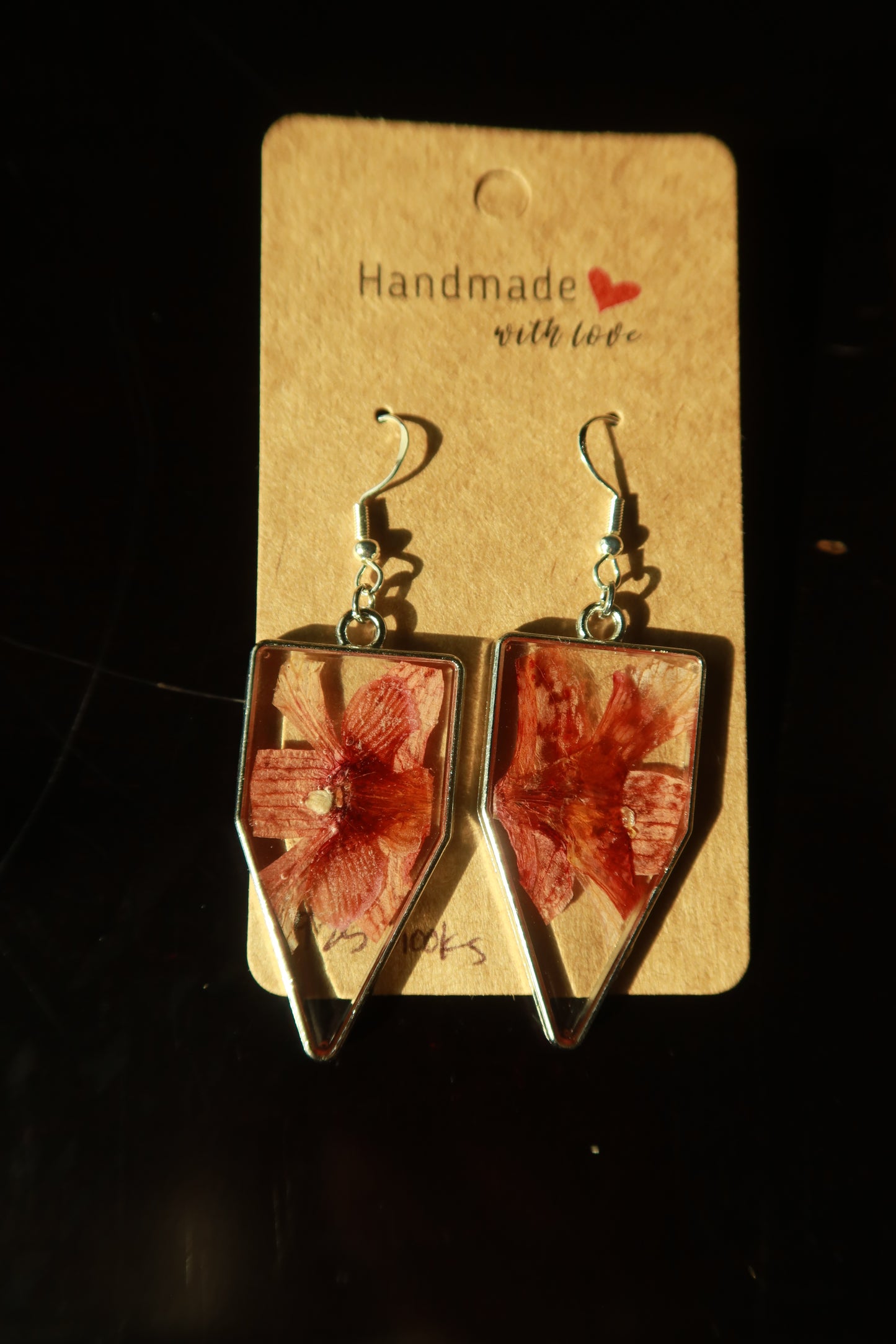 Silver Banner Orchid Bloom Earrings