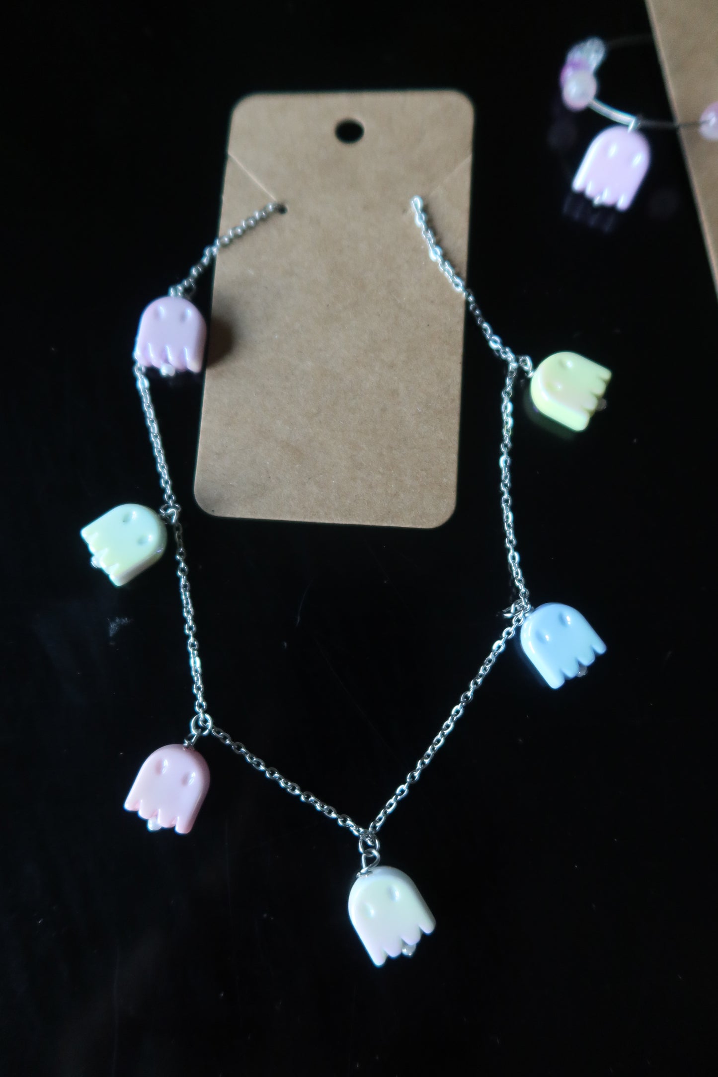 Holographic Ghost Charm Necklace – Spooky Collection