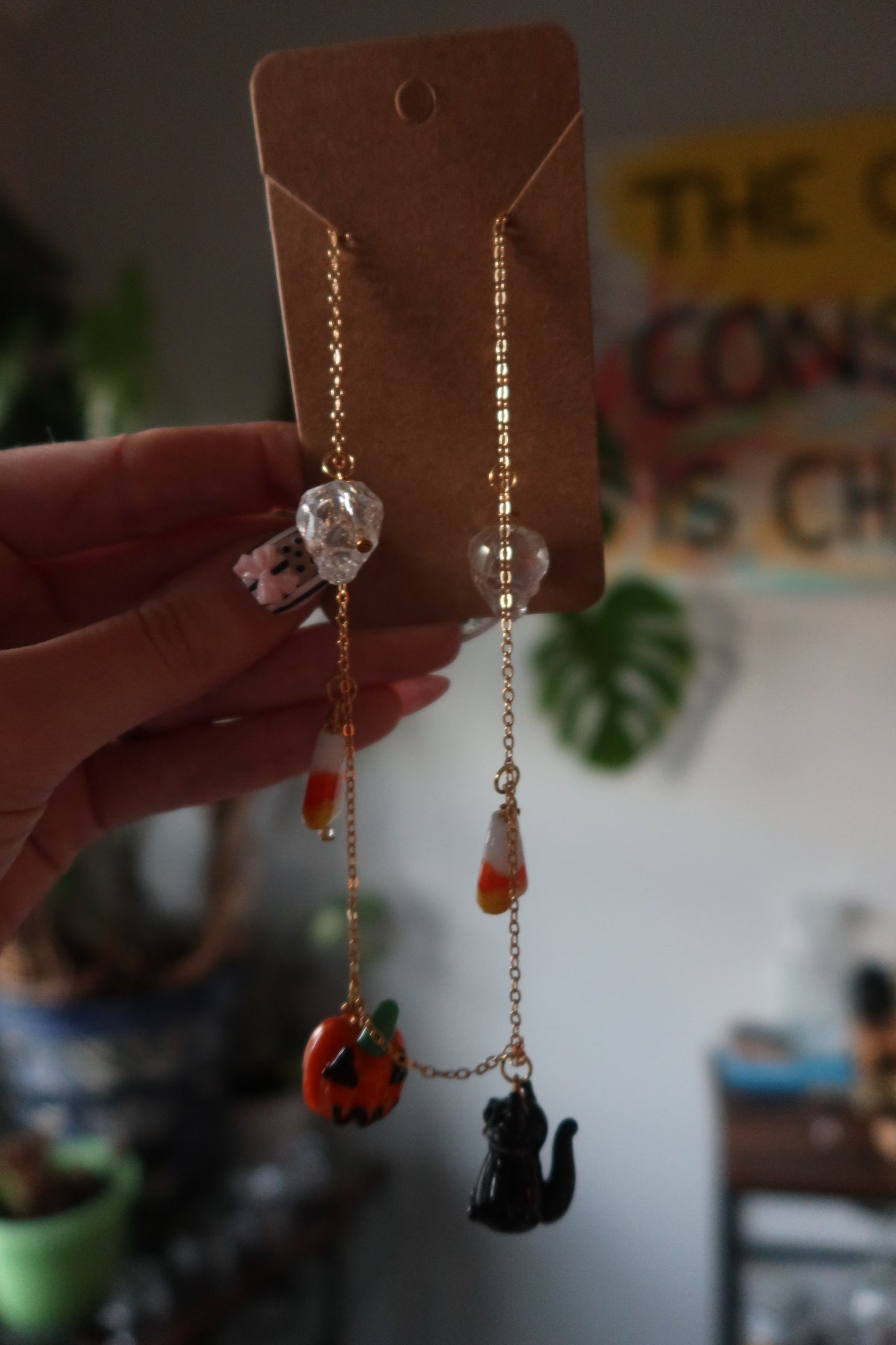 Halloween Glass Charm Necklace – Spooky Collection