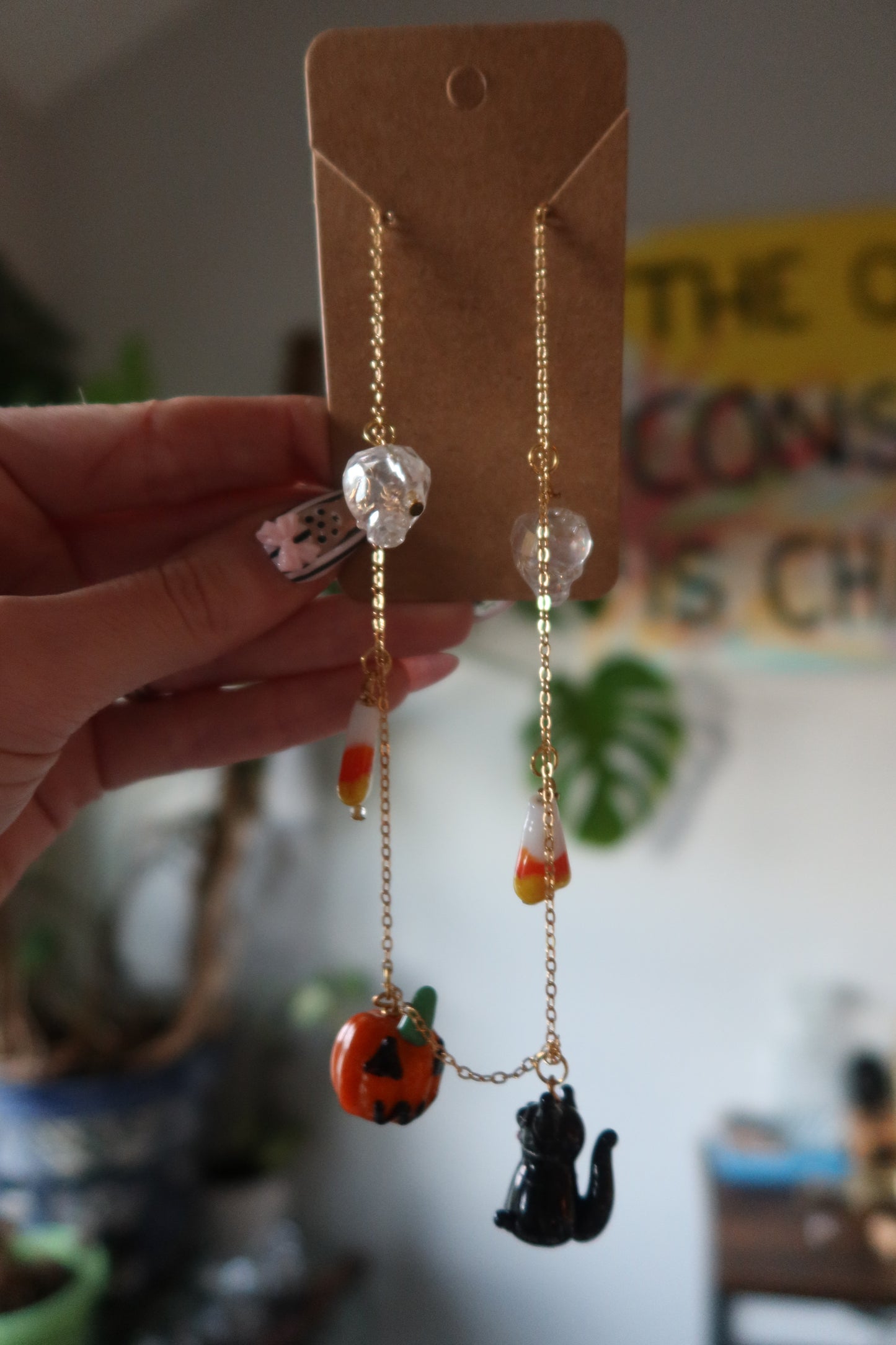 Halloween Glass Charm Necklace – Spooky Collection