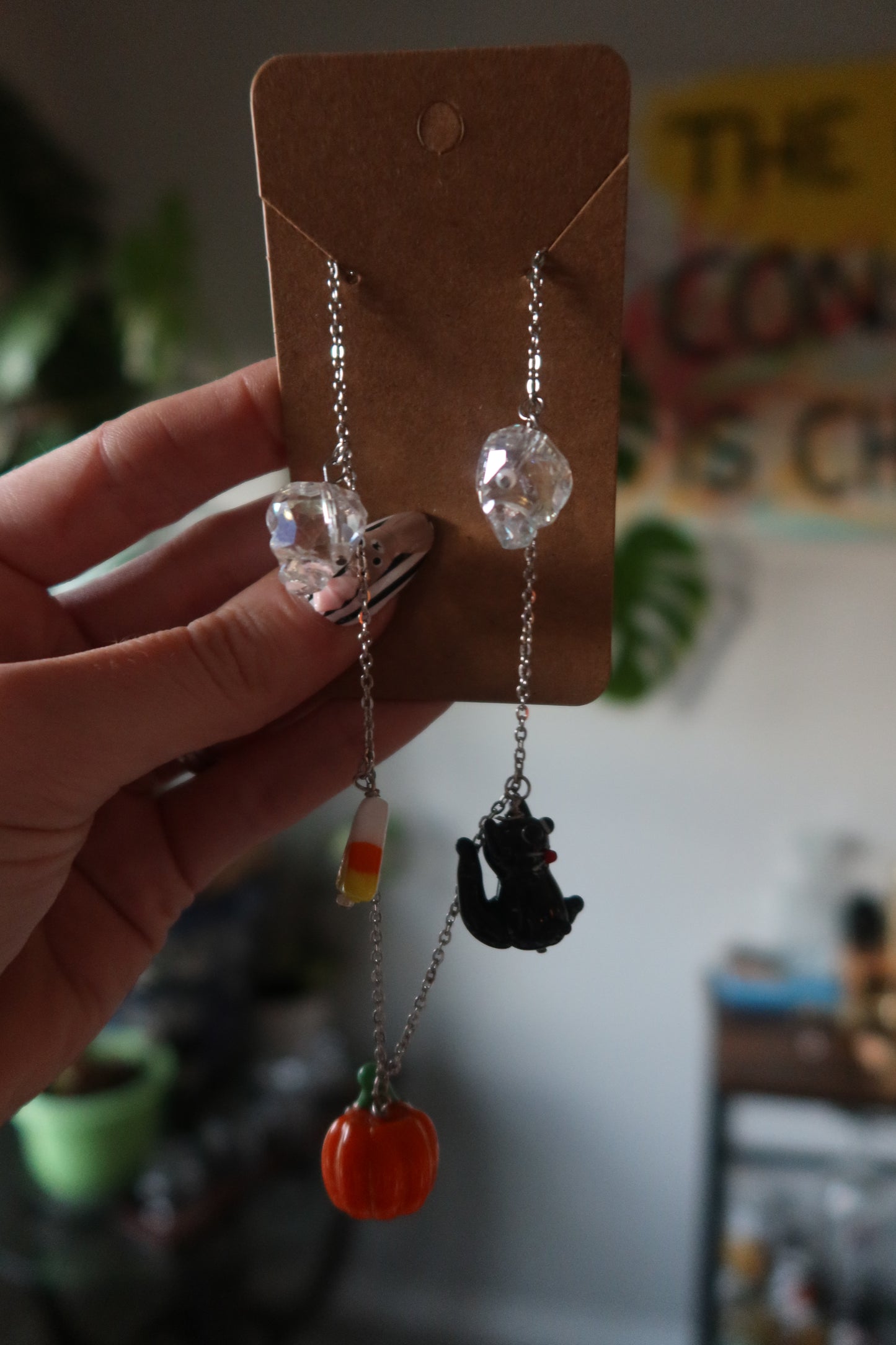 Halloween Glass Charm Necklace – Spooky Collection