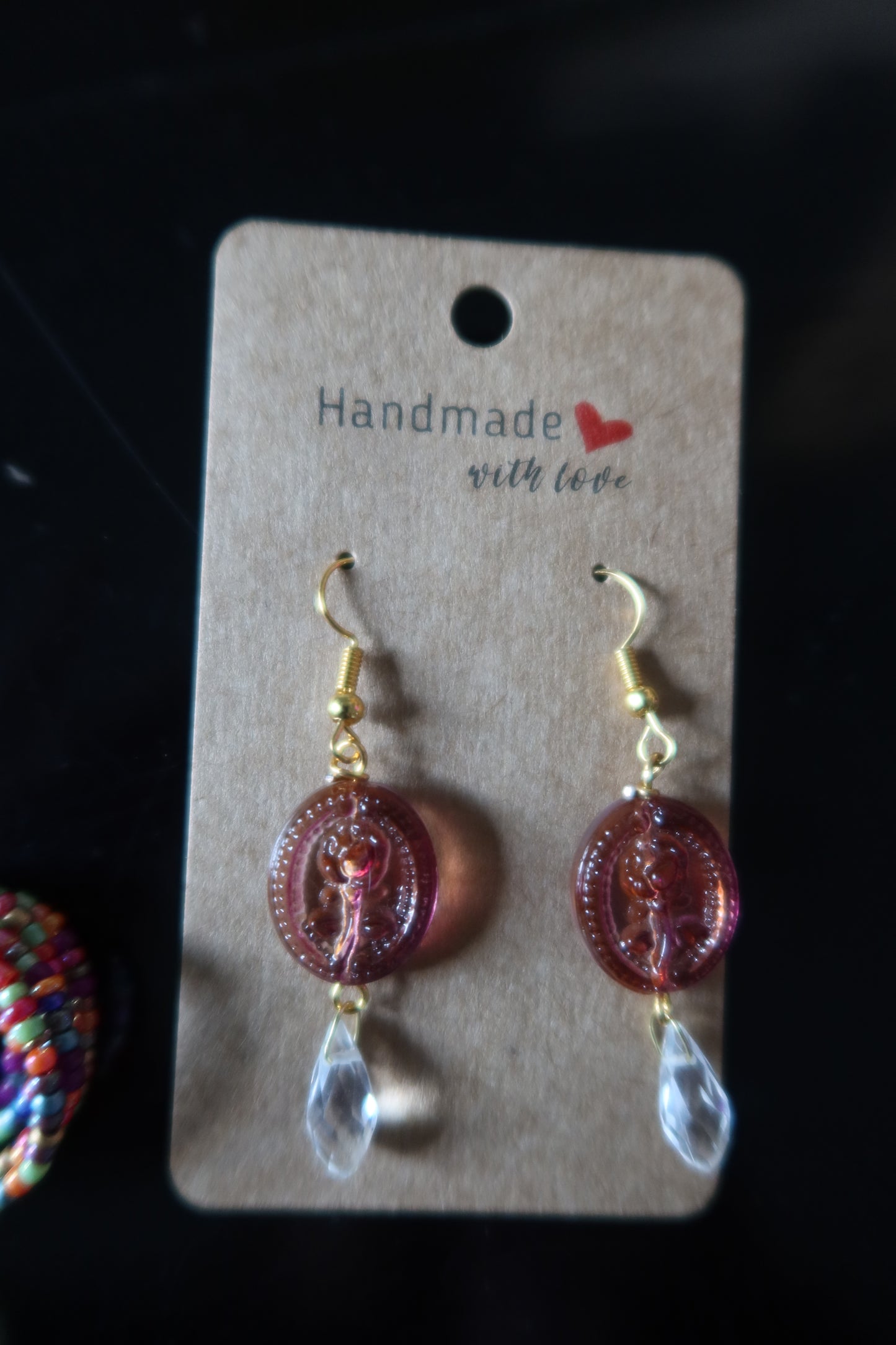 Glass Roses Earrings - Multiple Colors