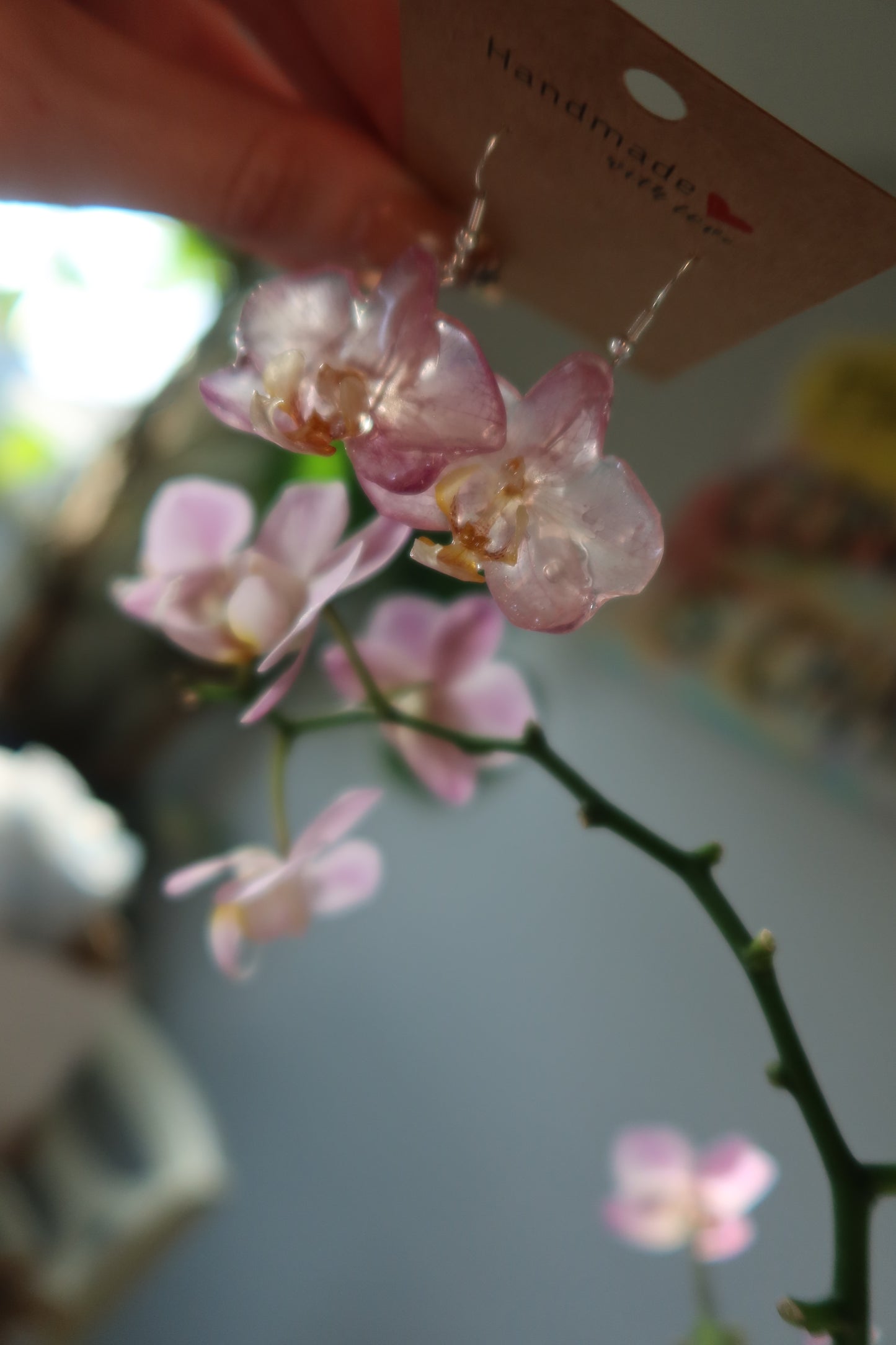 Light Purple Orchid Bloom Earrings