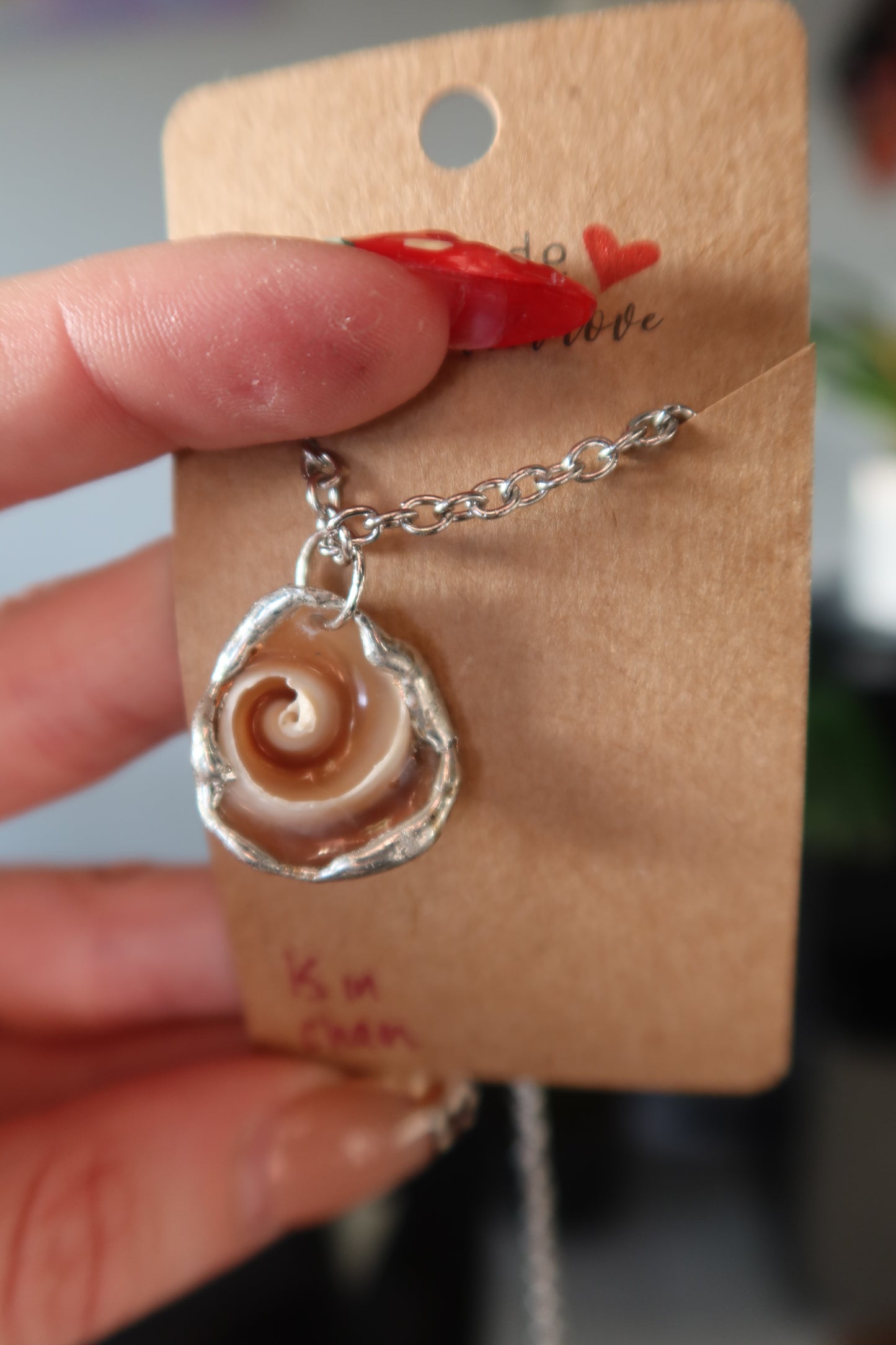 Shark Eye Shell Necklace Thick Chain