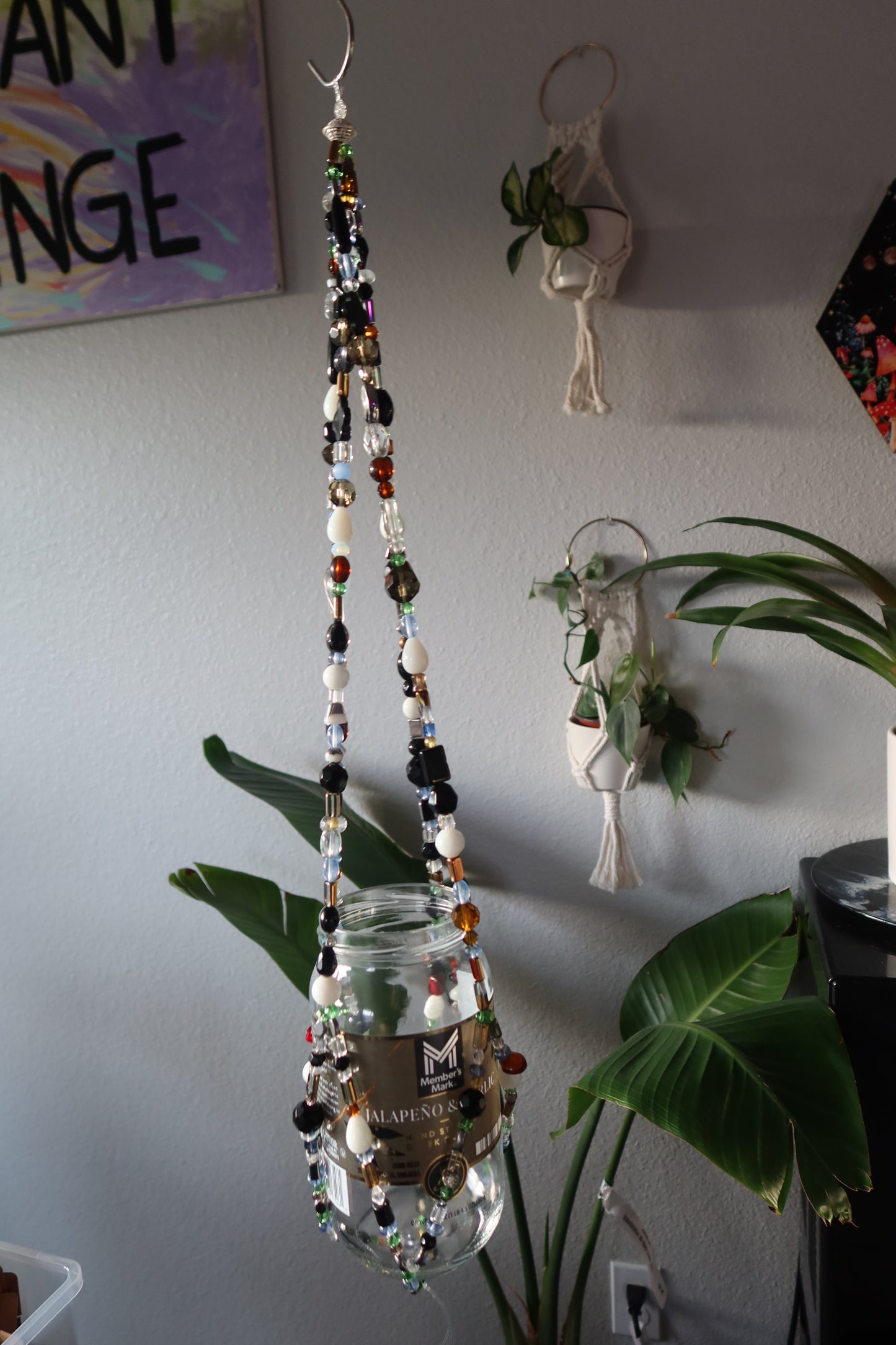 Mother Earth Glass Beaded Plant Hanger