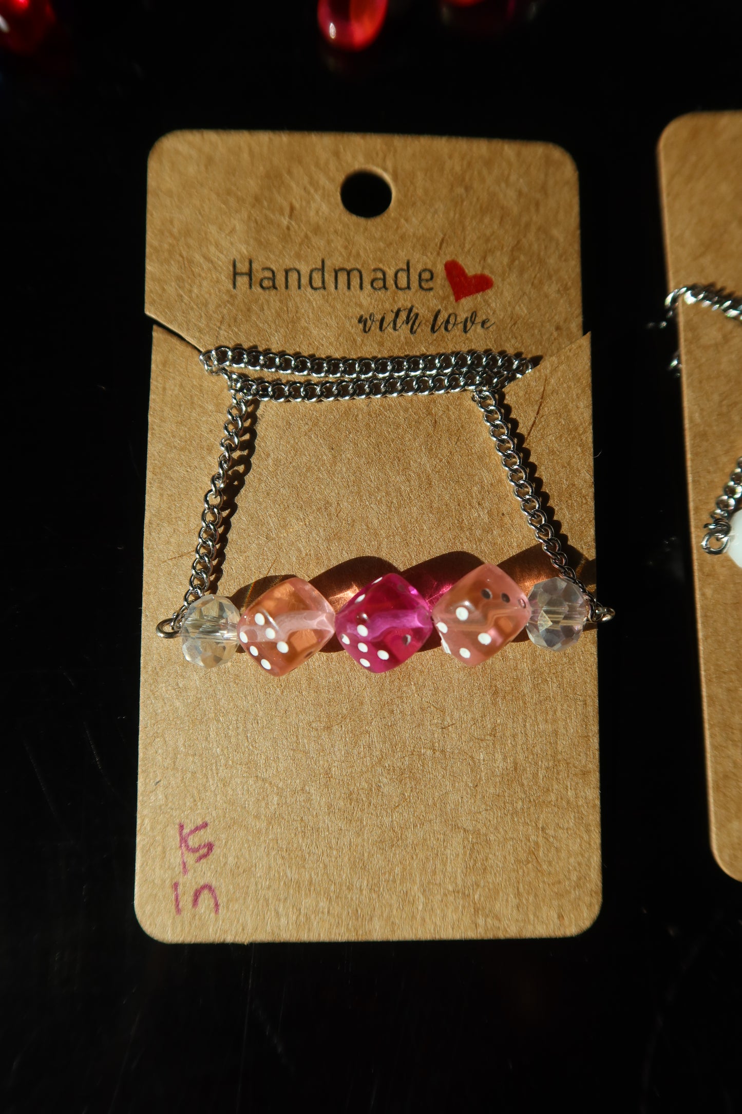 Dice Bead Chain Necklaces